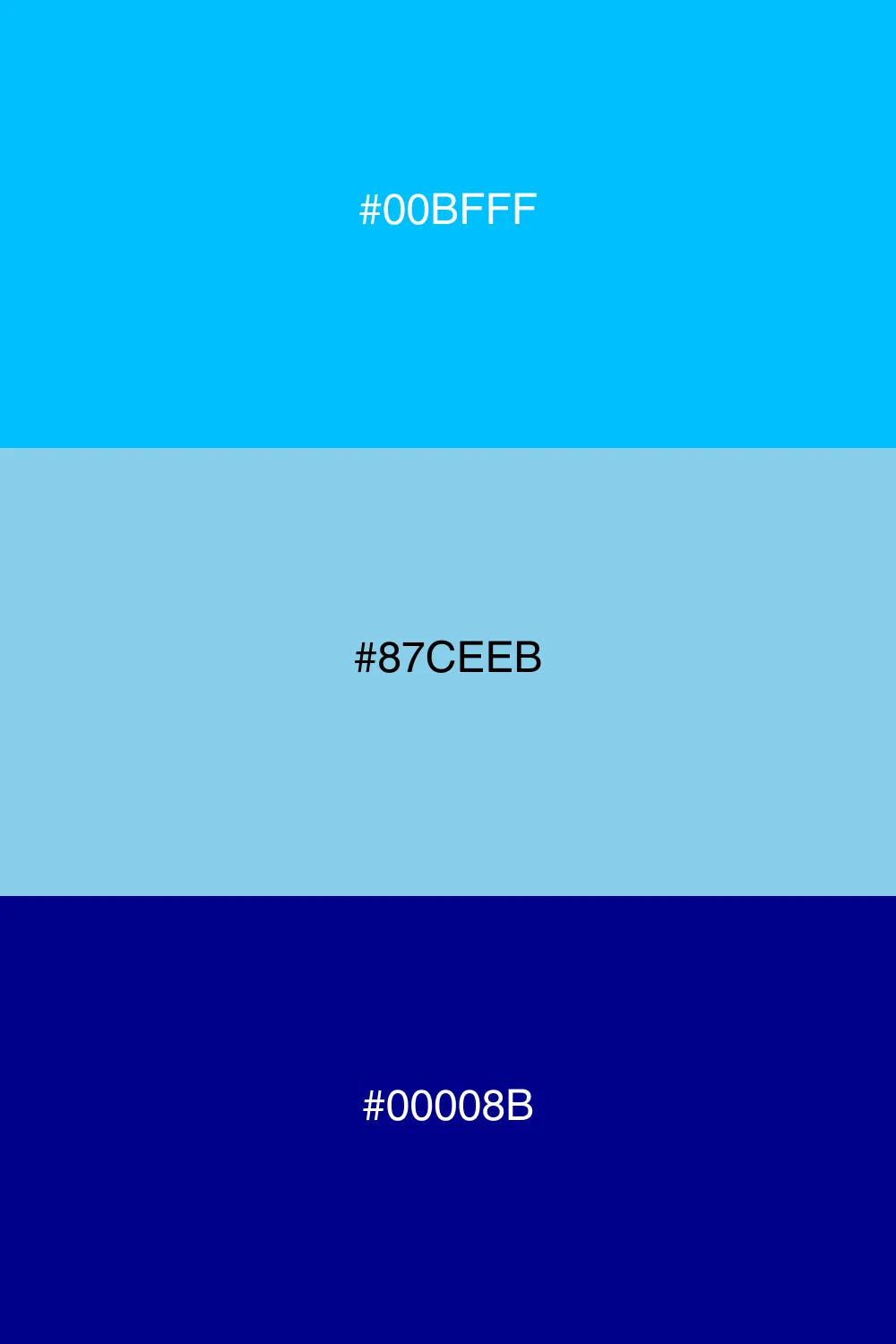 Variations of blue for a cohesive look.