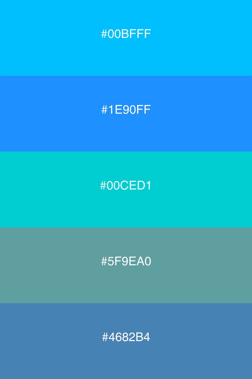 A vibrant palette capturing the essence of the ocean.