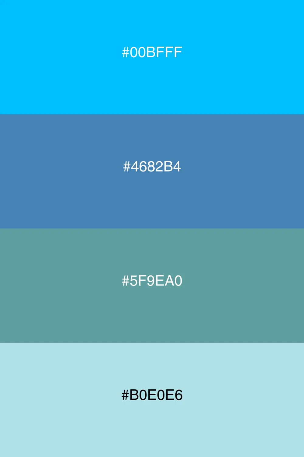 A calm palette inspired by serene water bodies.