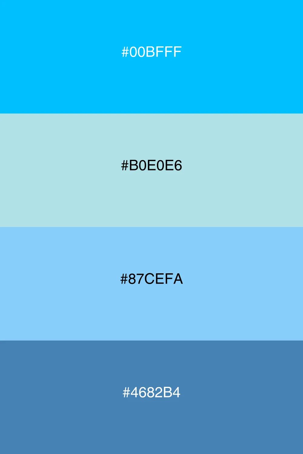 A soft and serene palette inspired by the sky.