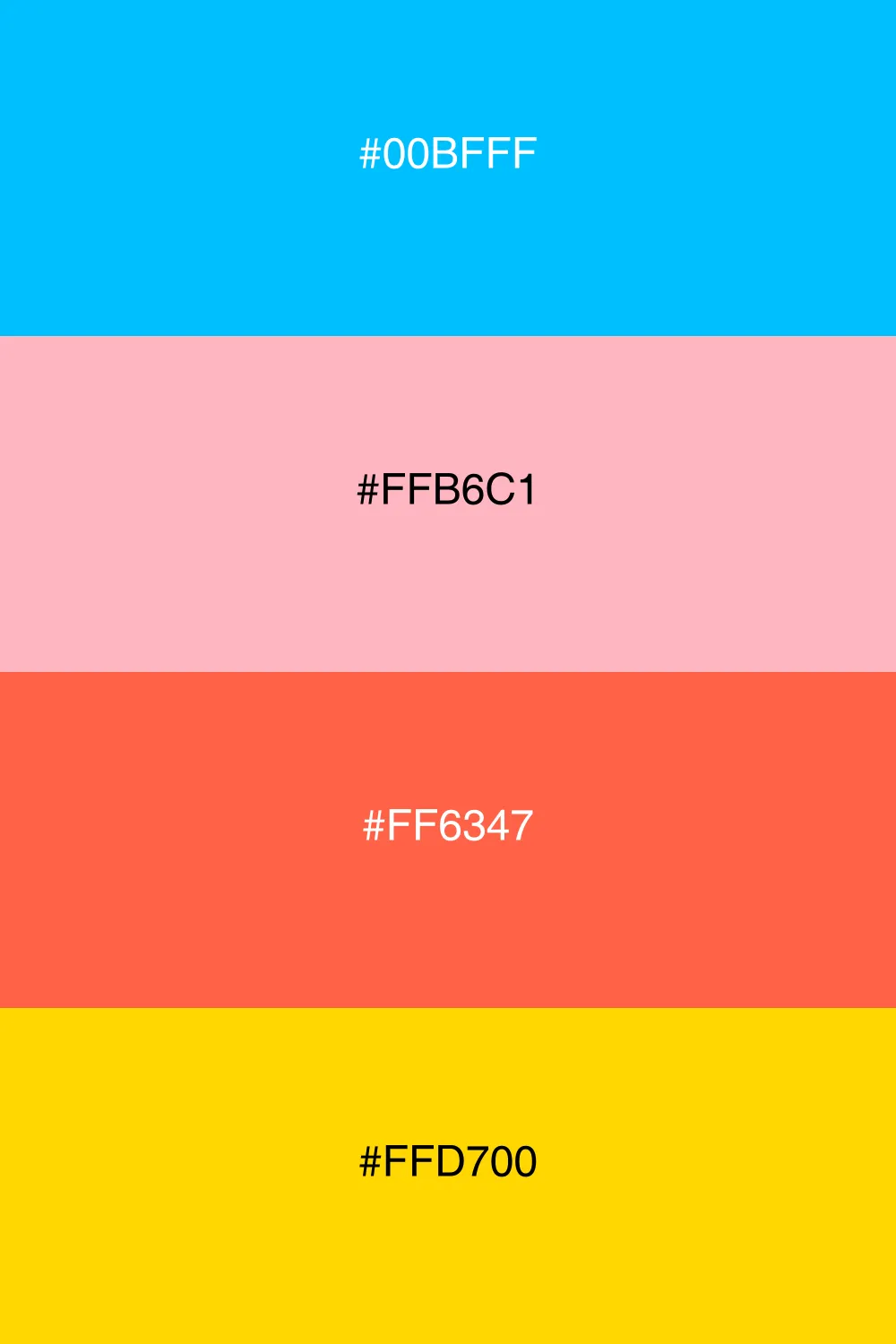 A cheerful warm palette reminiscent of a summer breeze.