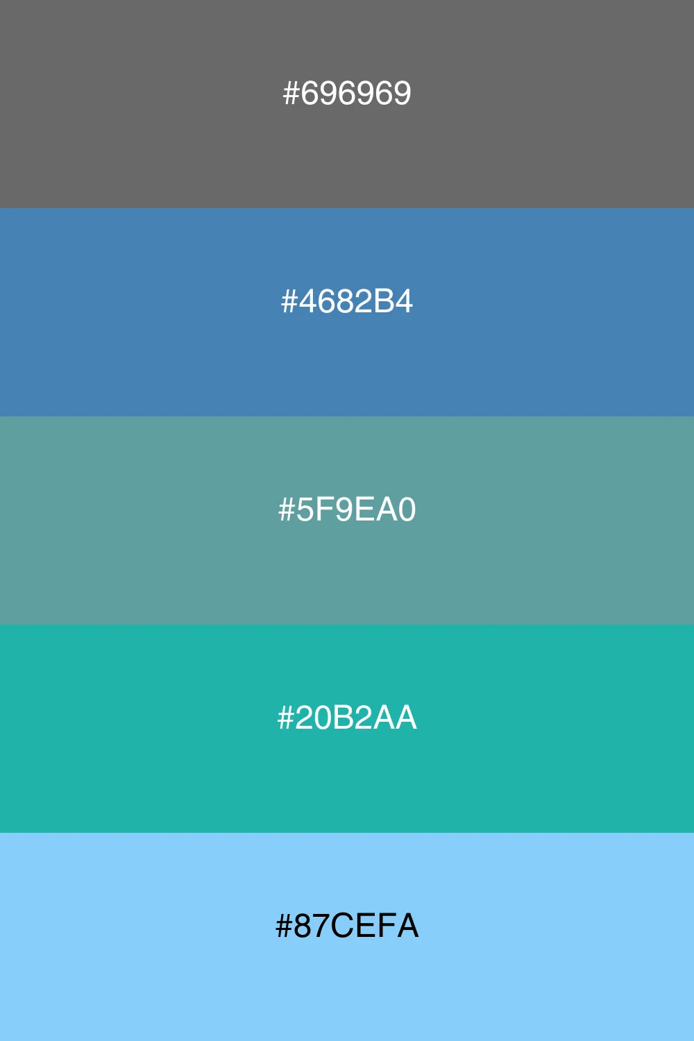 A refreshing palette inspired by the ocean's colors.