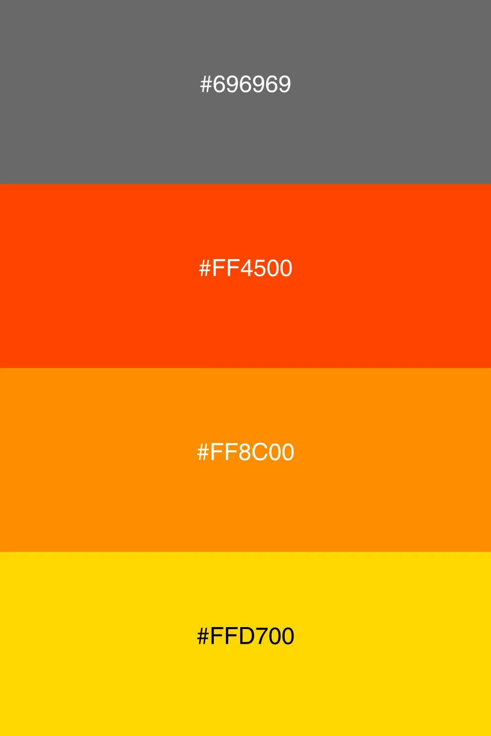 A vibrant palette inspired by the colors of sunset.