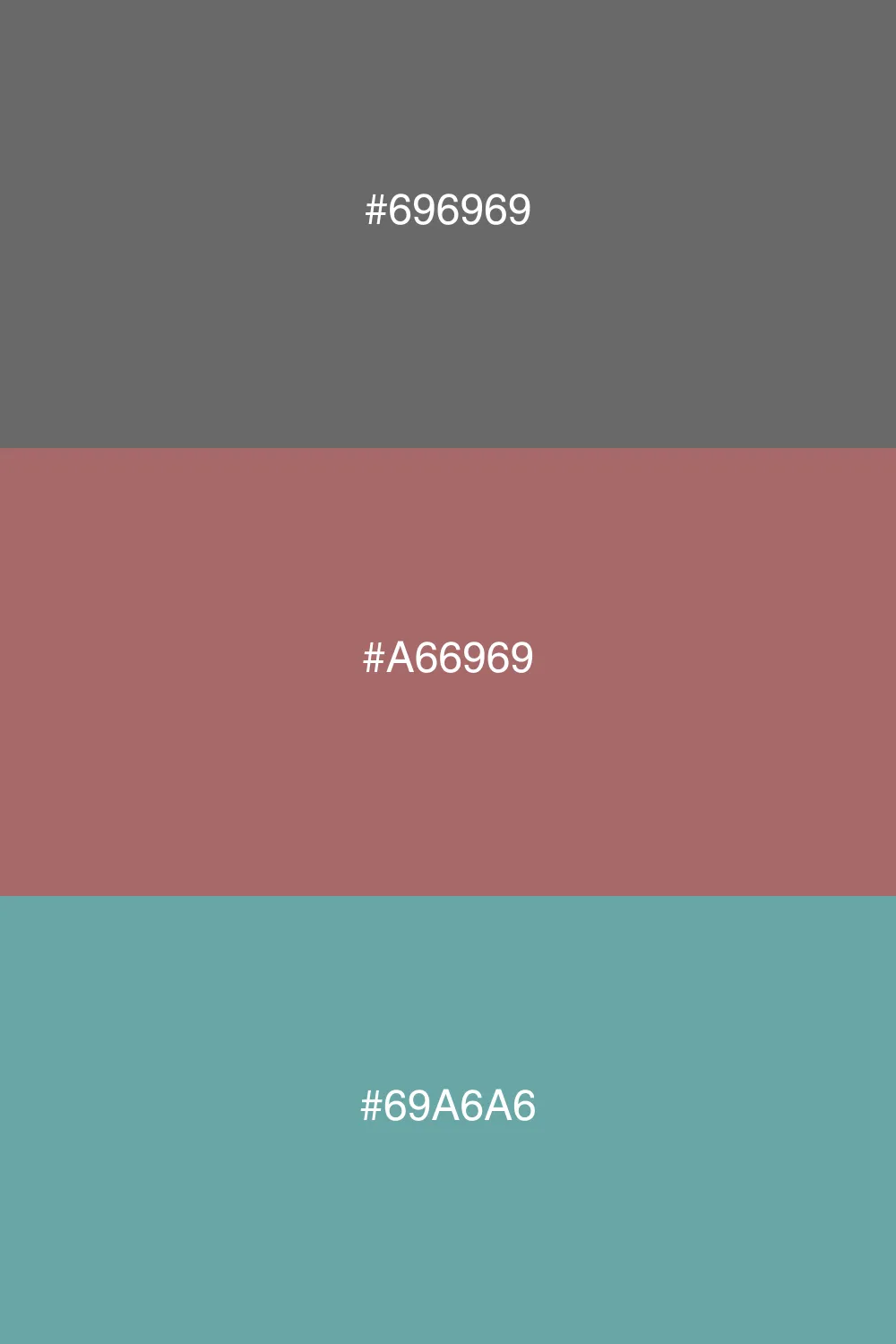 Warm red and cool teal with gray.