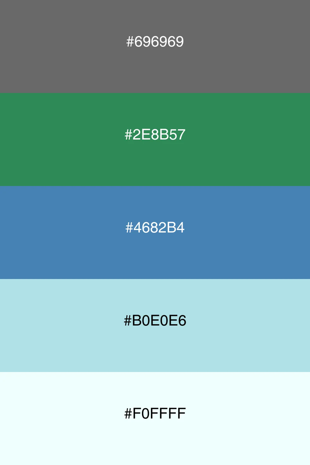 A cool palette inspired by the depths of the ocean.