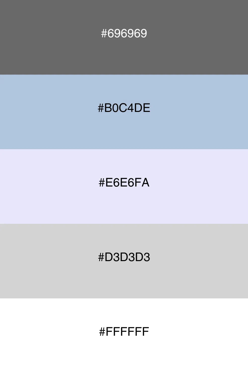Light and airy colors for a frosted aesthetic.