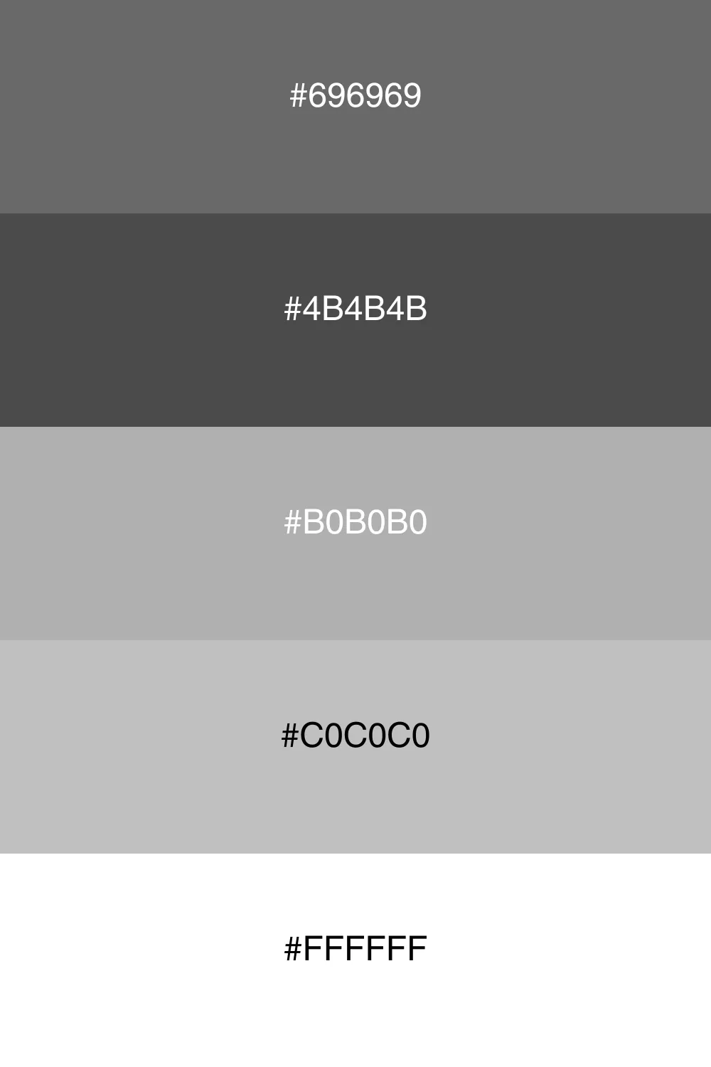 A sleek palette with industrial vibes and minimalism.