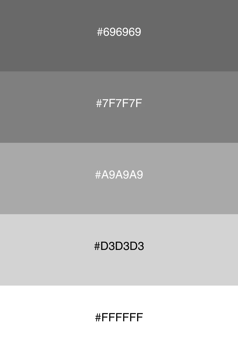 A classic vintage palette in soft grayscale tones.