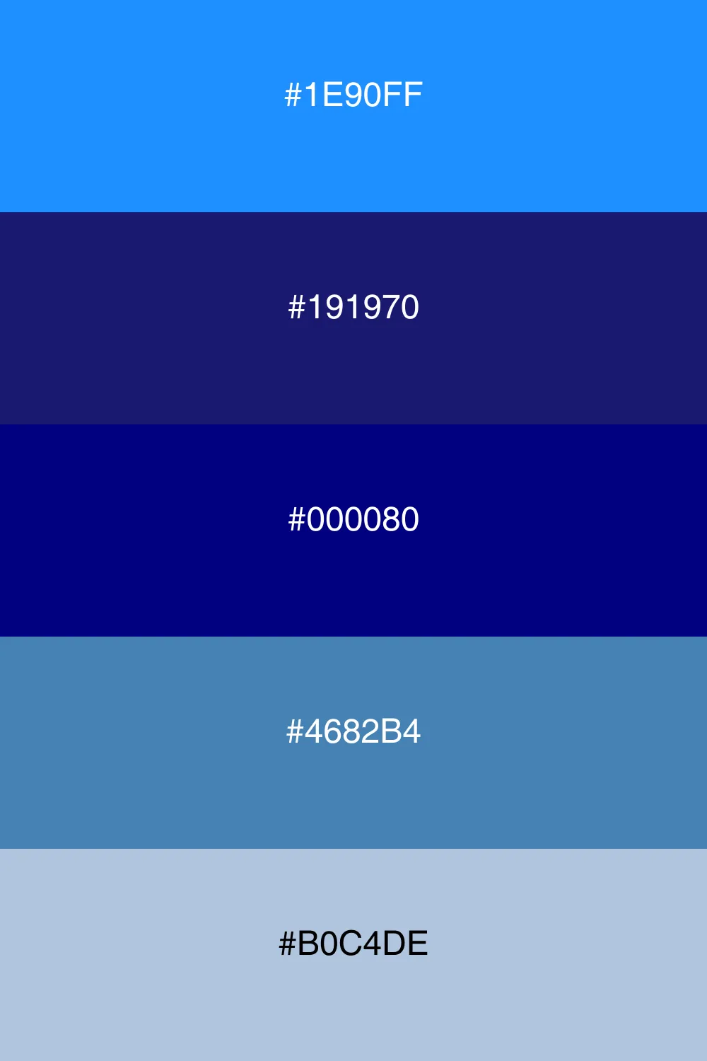 A cool palette evoking the tranquility of night.
