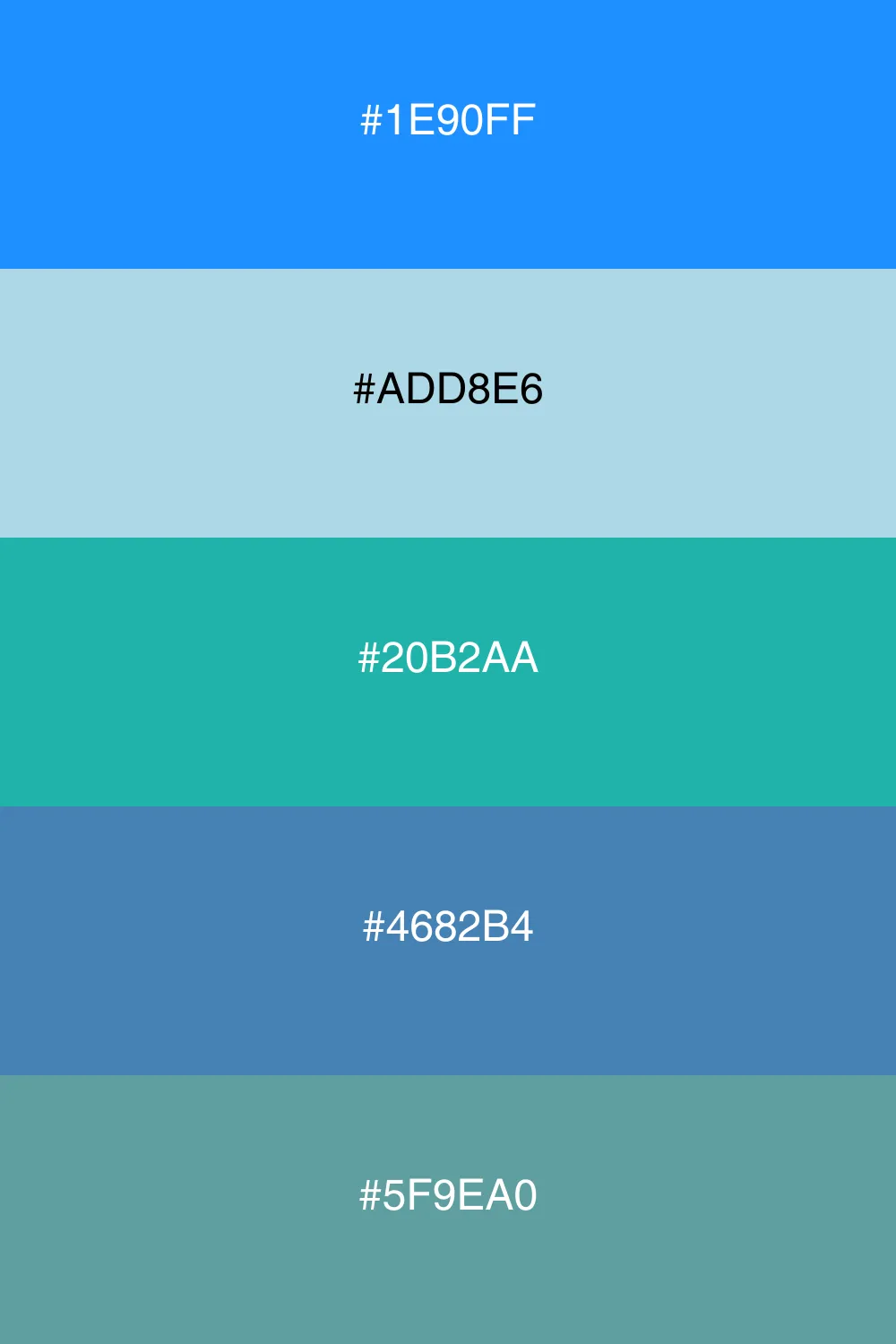 A refreshing cool palette inspired by serene waters.