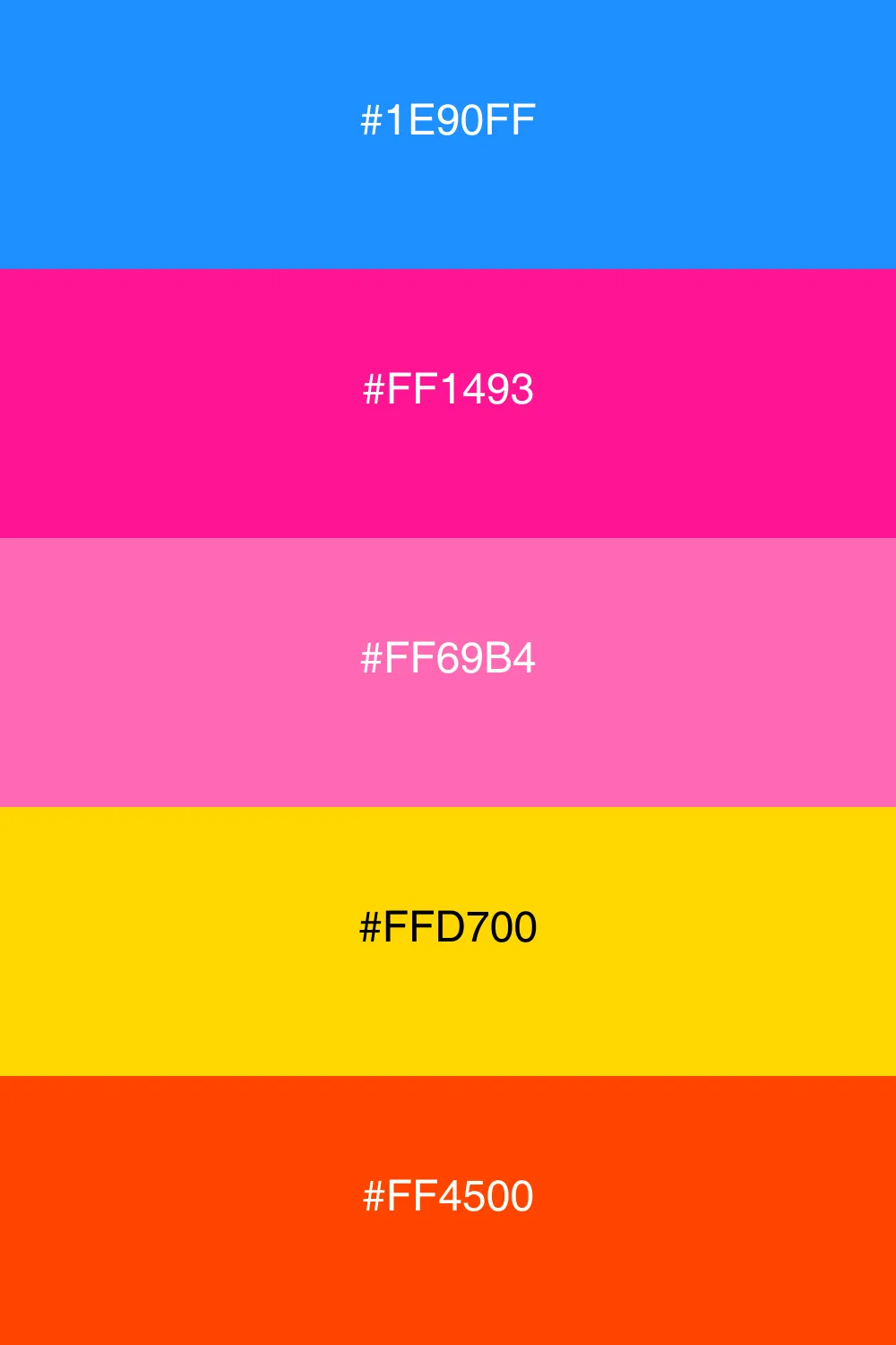 A playful palette with a retro pop art vibe.