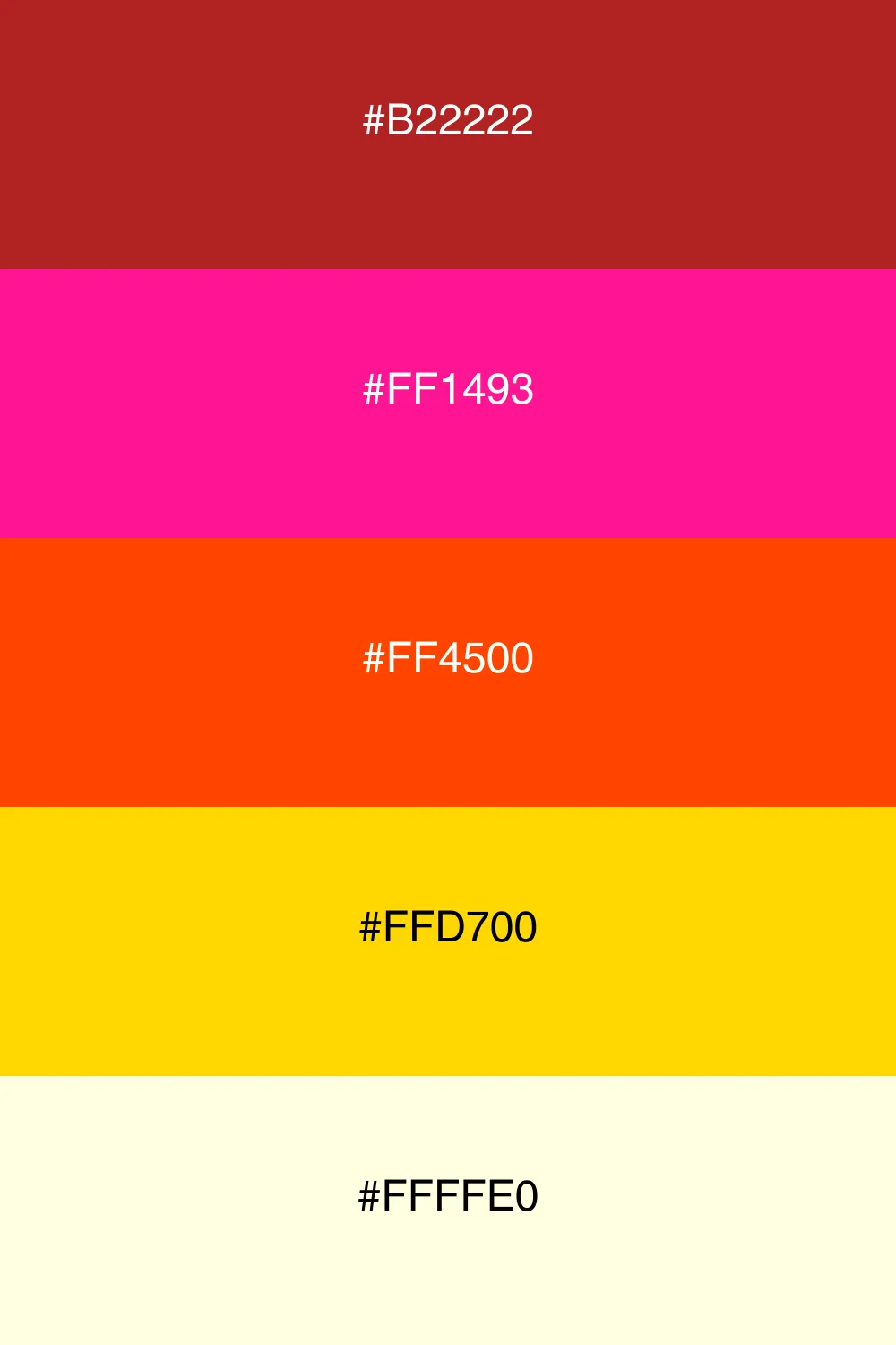 A playful palette full of bold, bright colors.