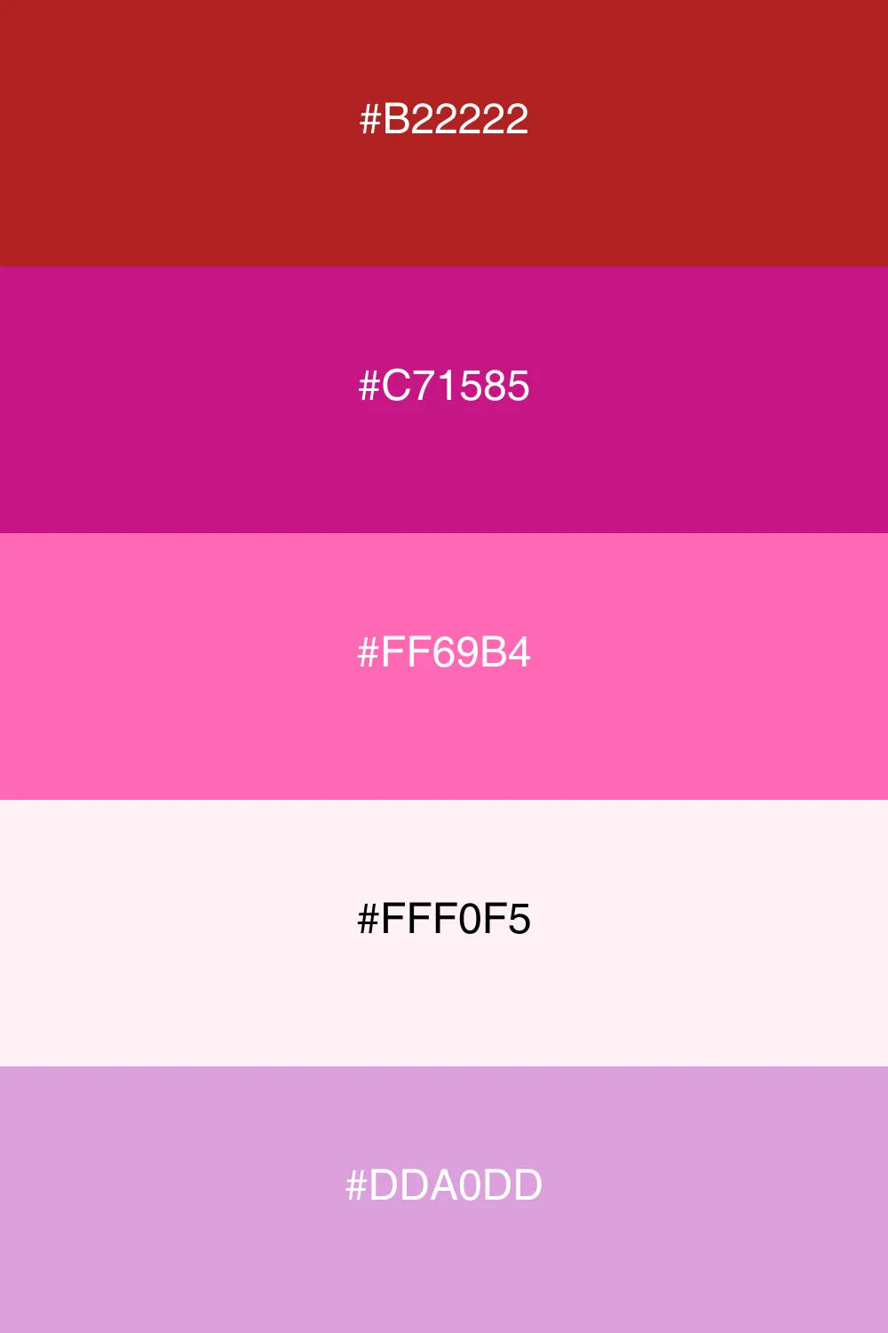 An elegant mix of soft and vibrant feminine hues.