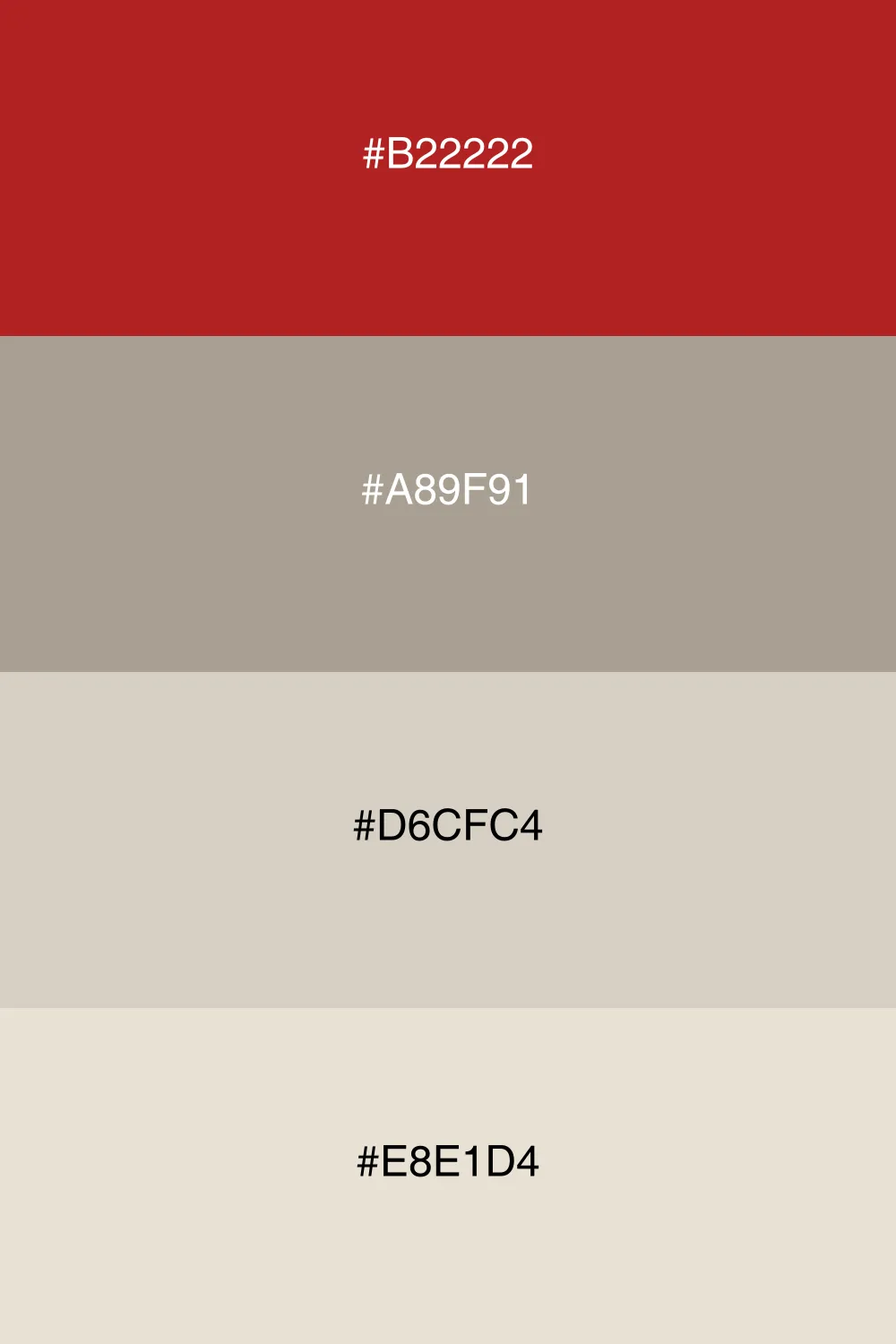 A calm and subtle neutral palette with earthy tones.