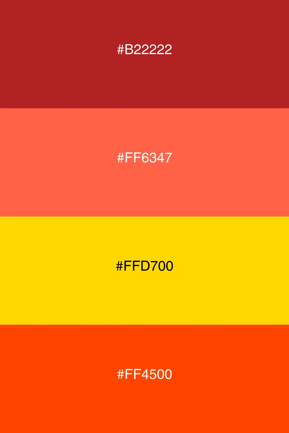 A vibrant warm palette with sunny and cheerful colors.