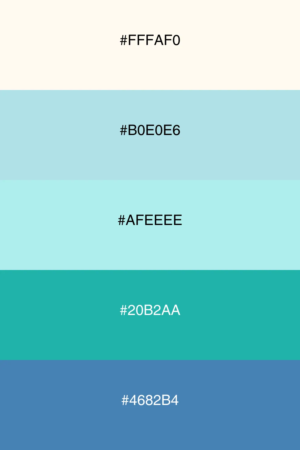 A refreshing palette reminiscent of coastal breezes.