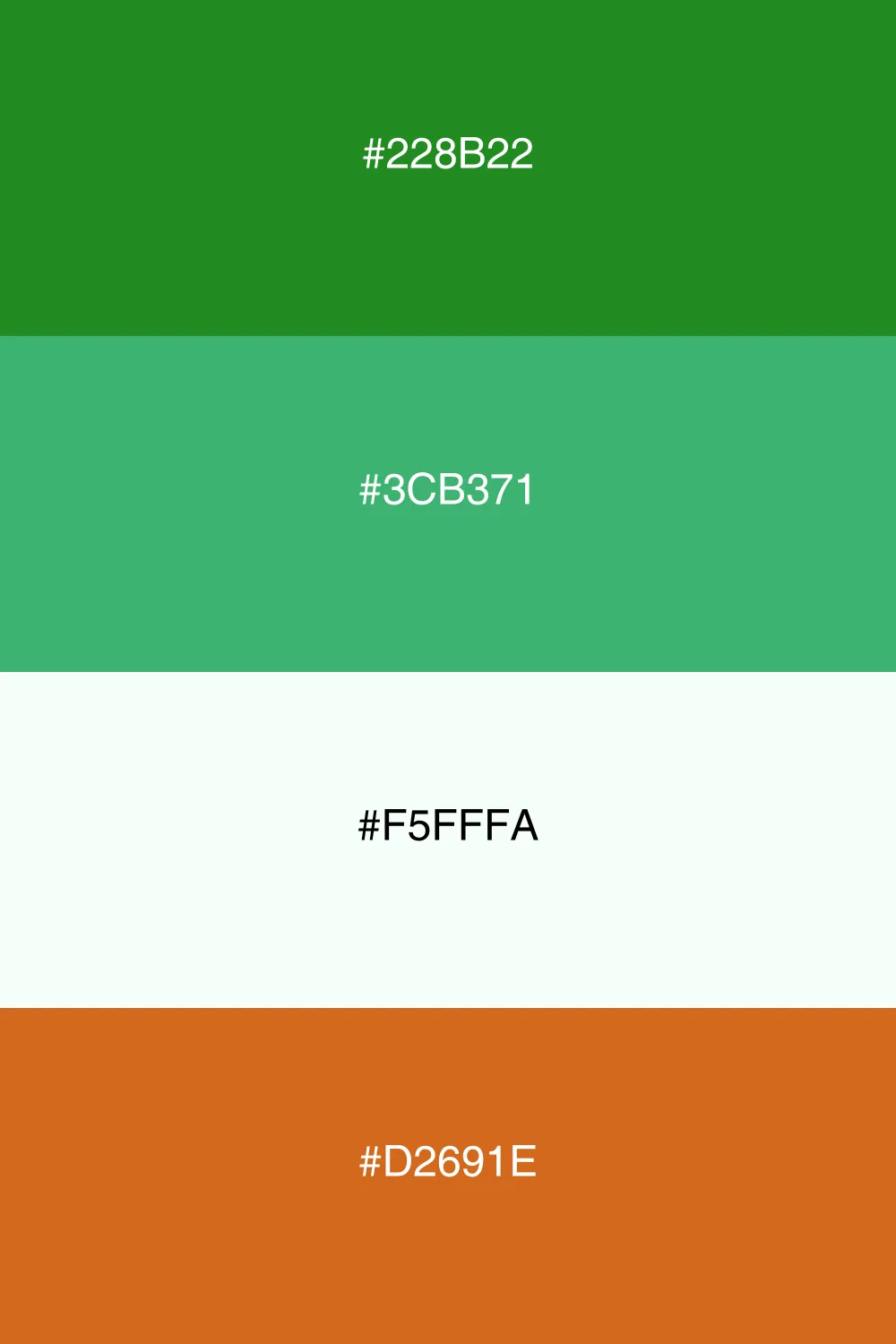A harmonious palette reflecting the beauty of evergreen trees.