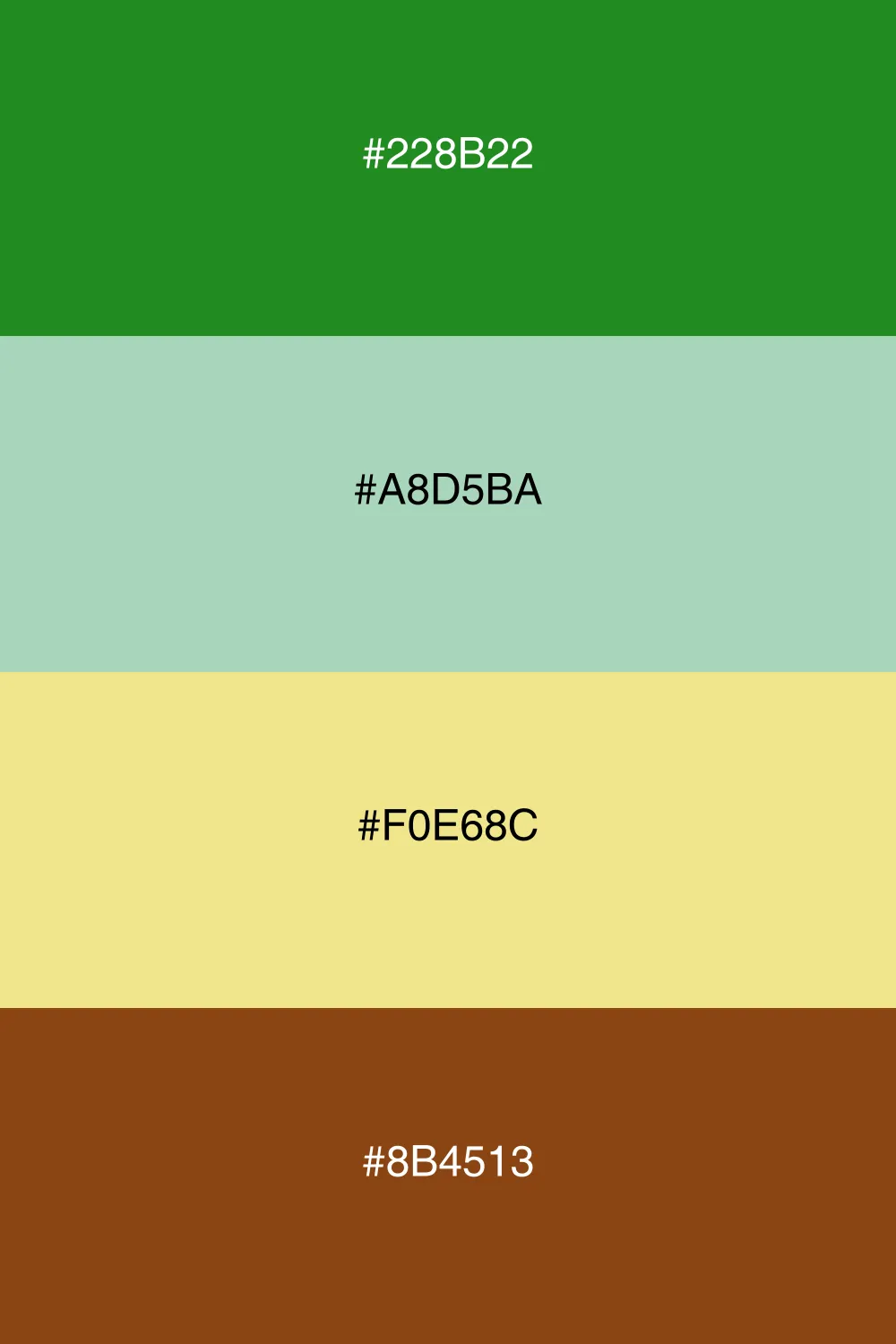 A tranquil palette inspired by lush forest landscapes.