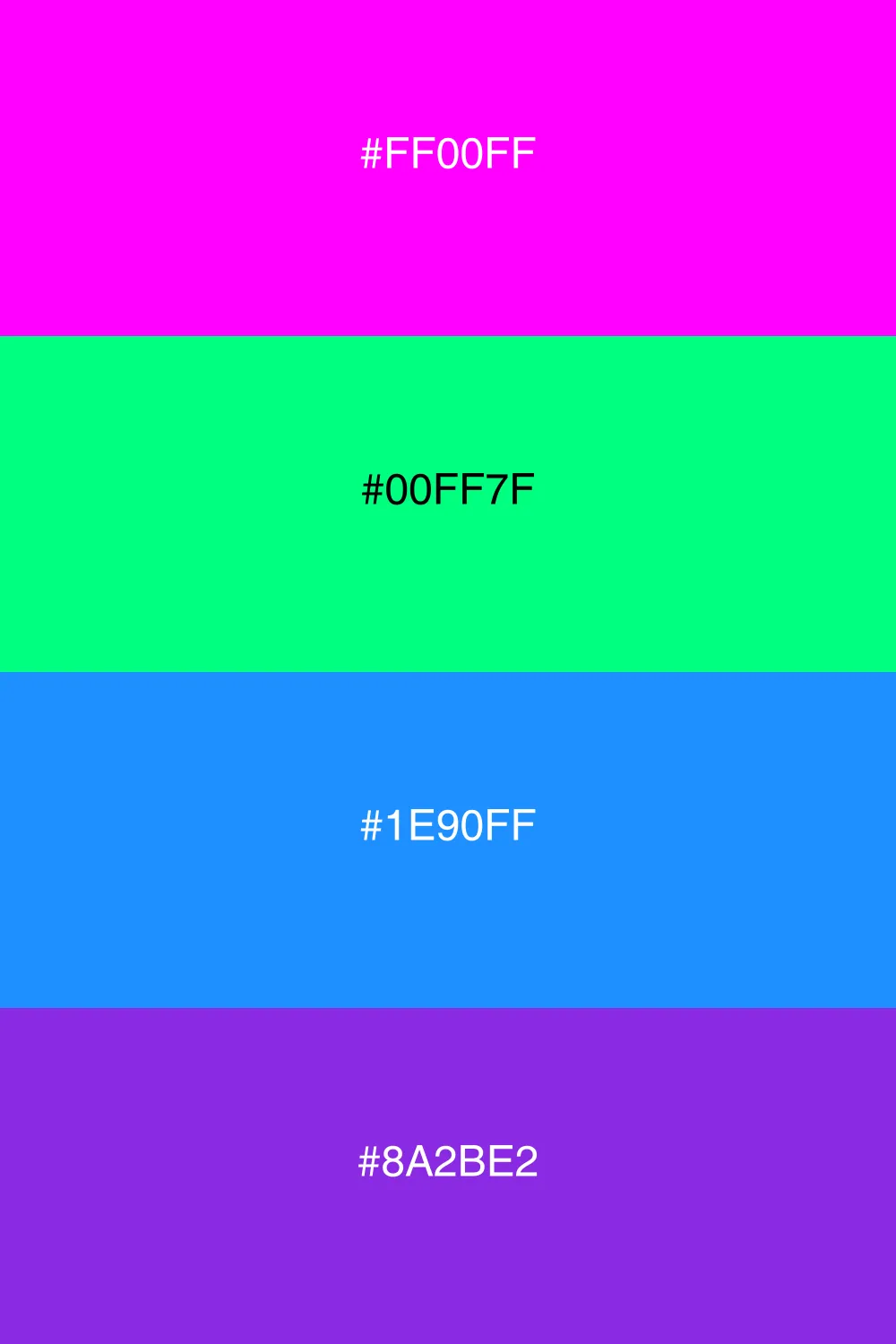 A cool palette with fresh and modern colors.