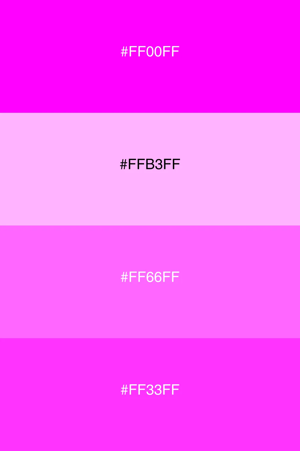 A playful palette with vibrant pink hues.