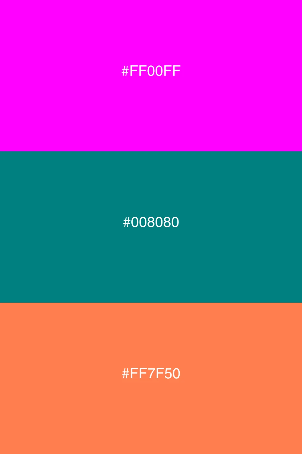 Vibrant and playful color mix.