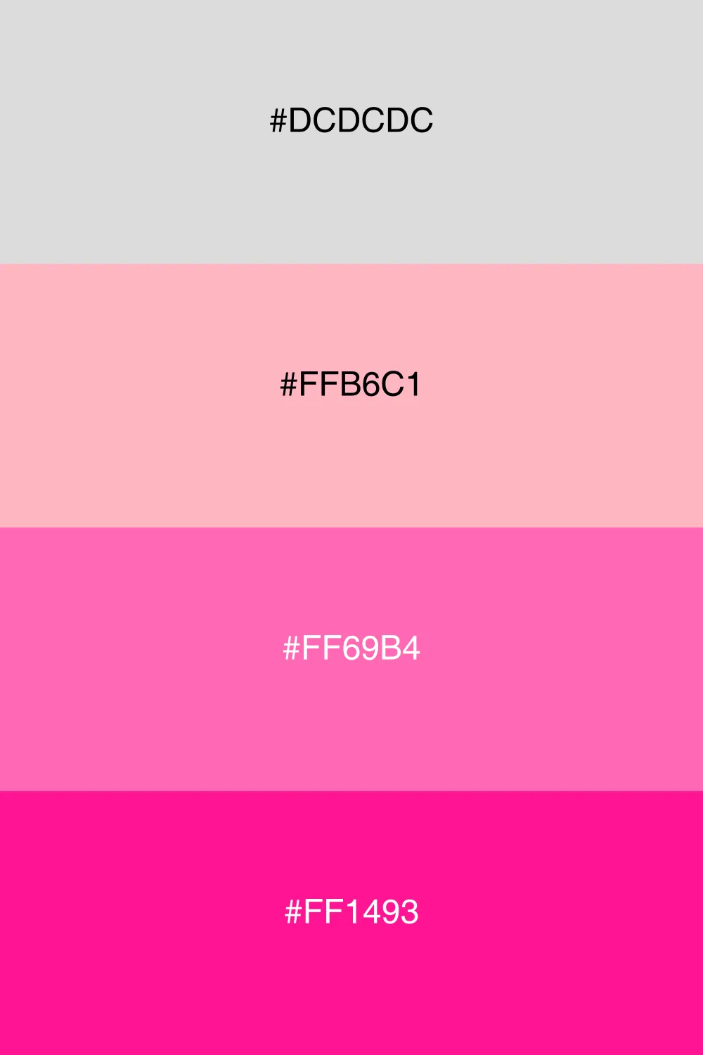 A vibrant floral palette with playful pinks.