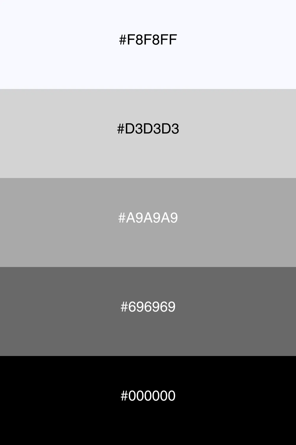 A chic minimalist palette with a modern monochrome feel.