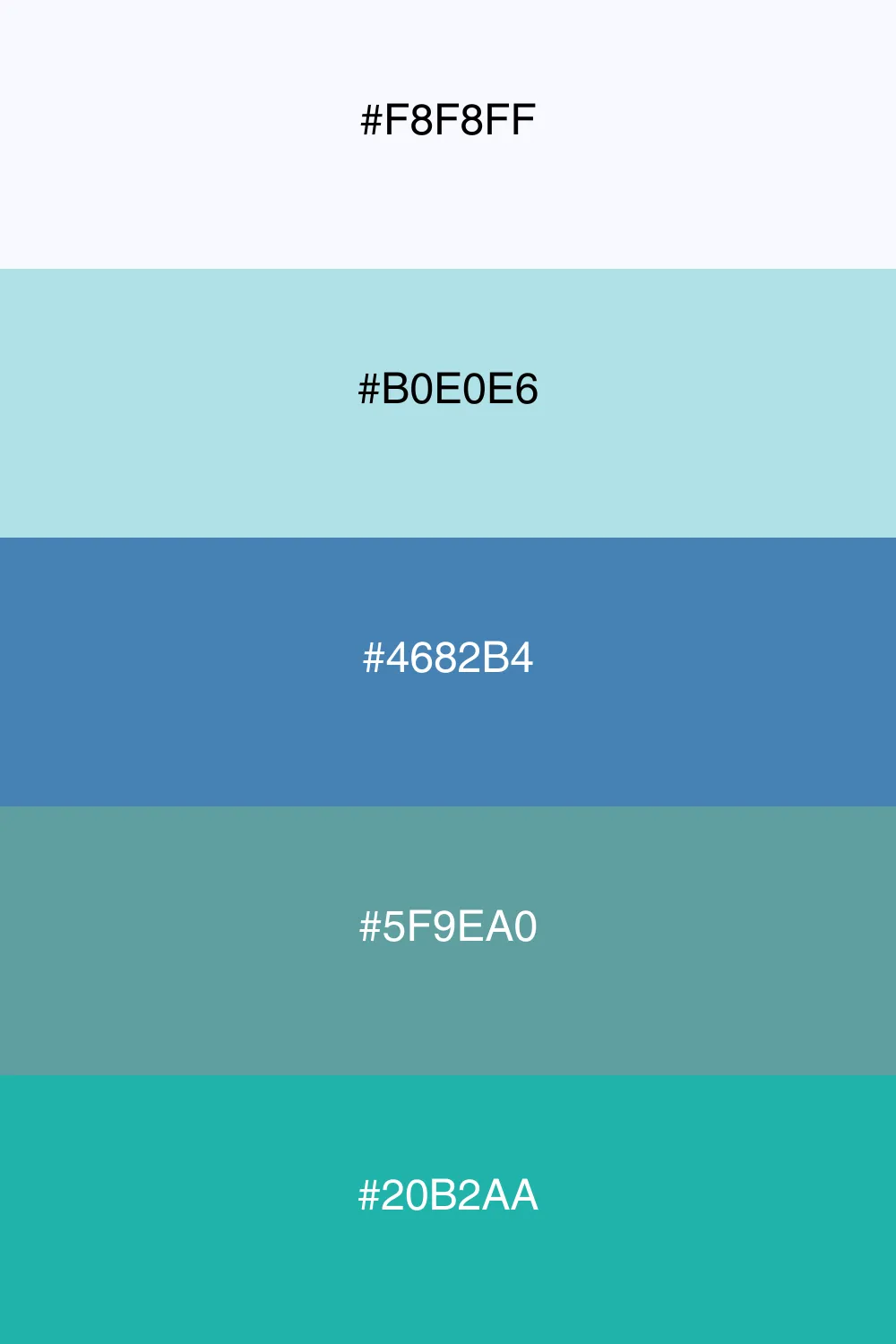 A refreshing cool palette inspired by serene ocean vibes.