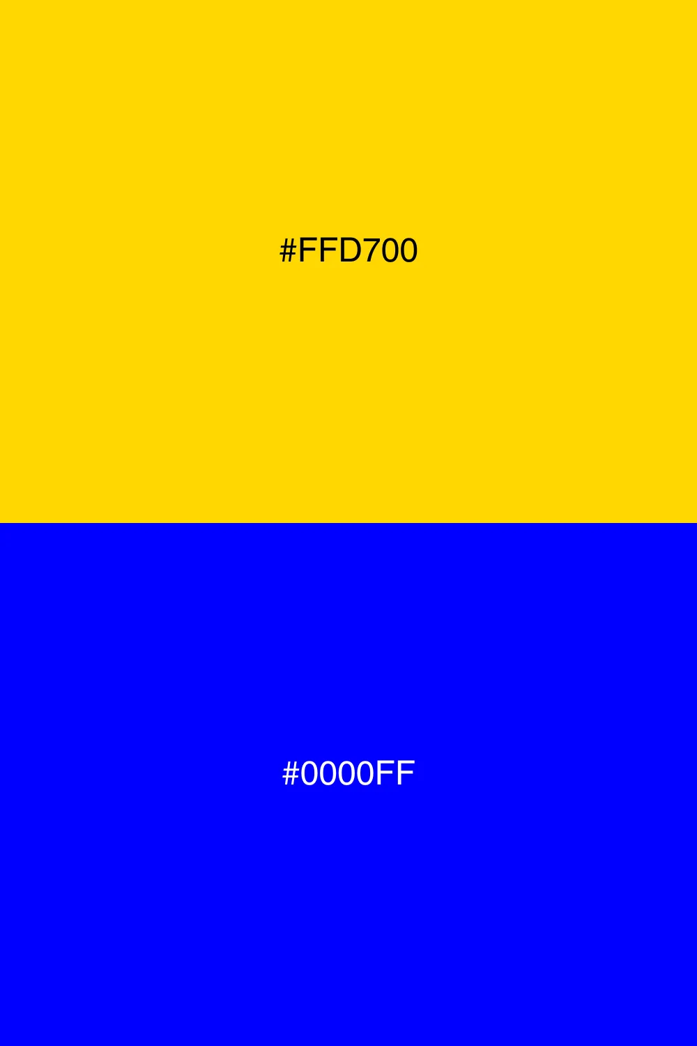 High contrast, vibrant pairing.