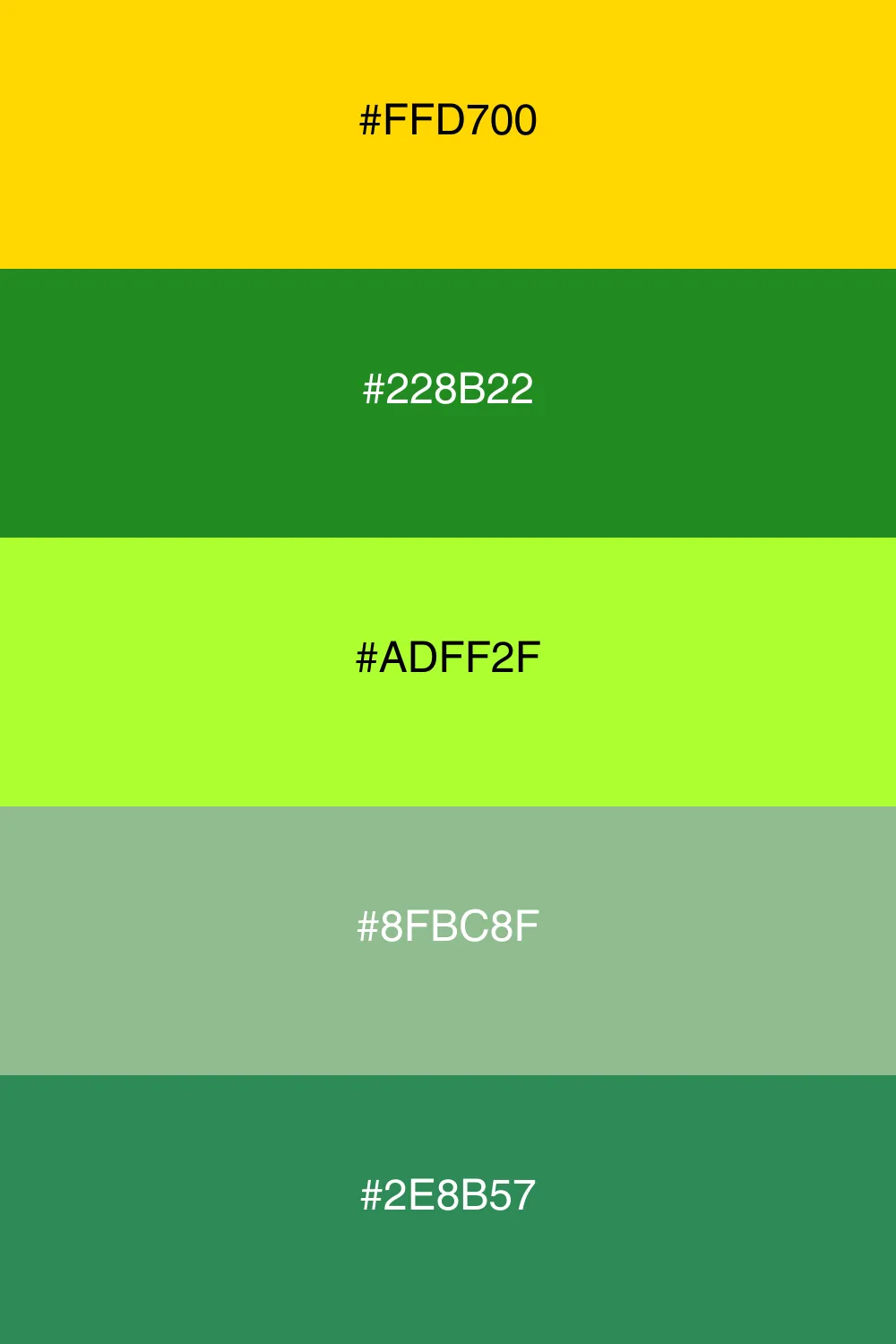 A fresh palette inspired by golden sunlight in forests.