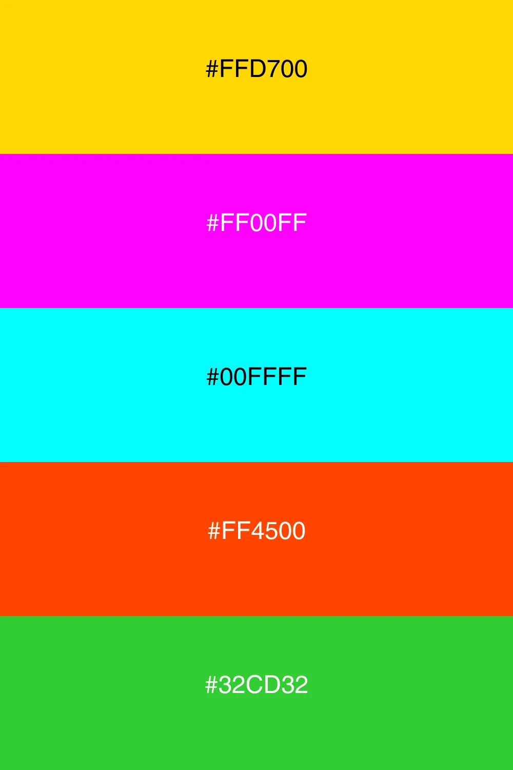 A vibrant neon palette that pops with golden energy.