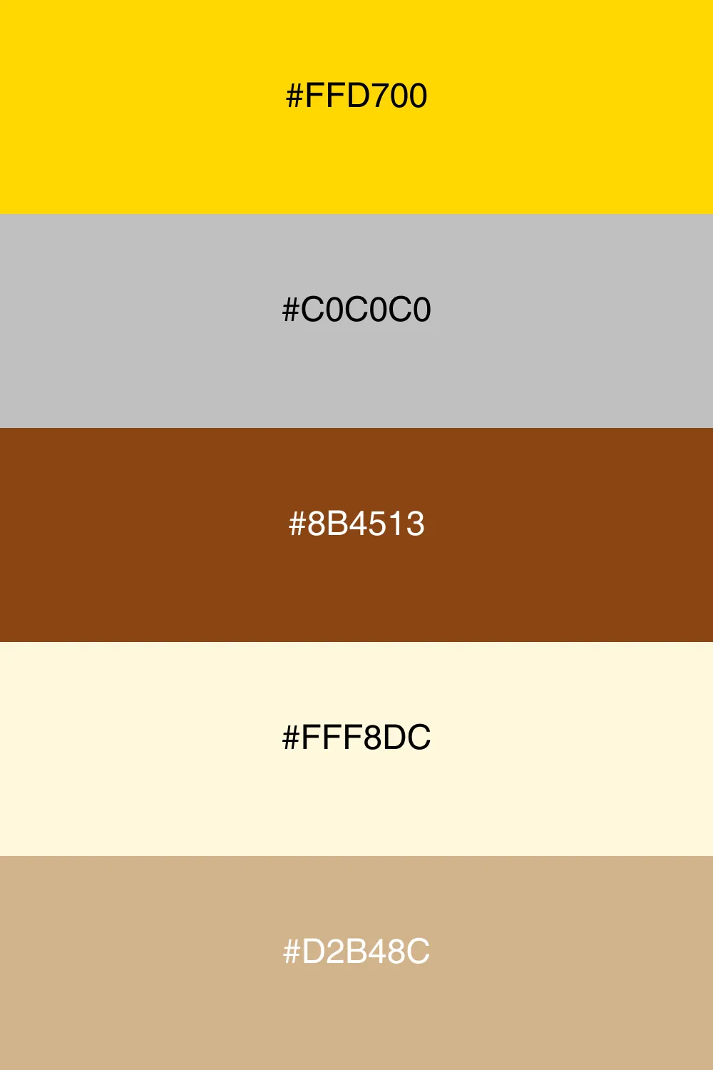 An elegant vintage palette with warm golden tones.