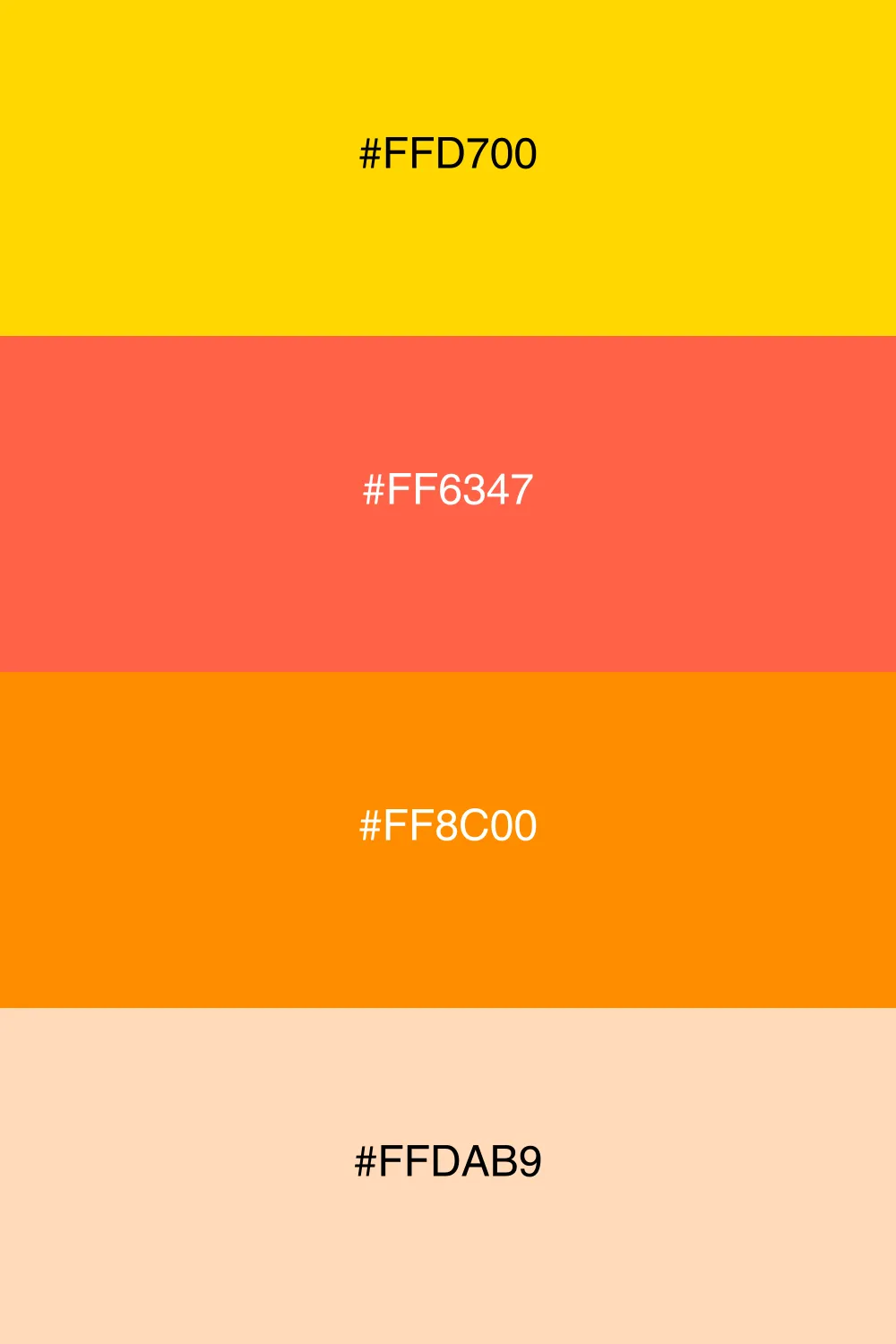 A vibrant warm palette inspired by golden sunsets.