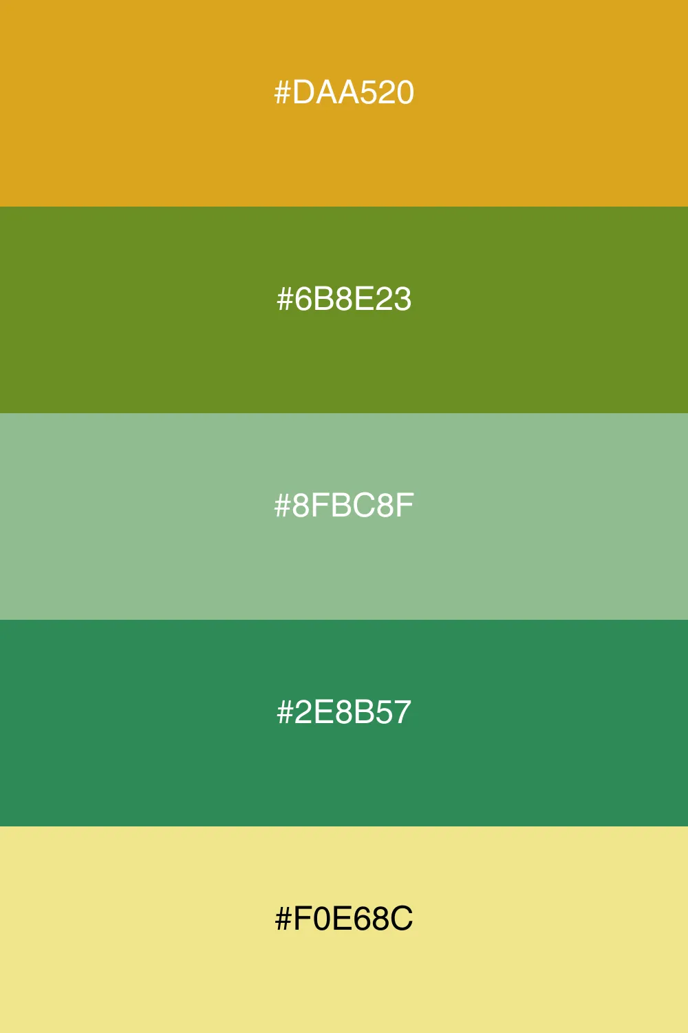A fresh palette inspired by golden forest hues.