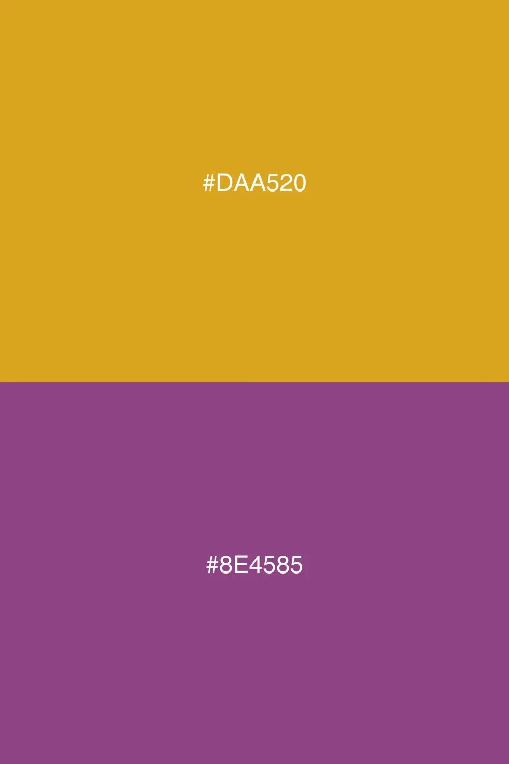 Rich gold paired with deep plum.