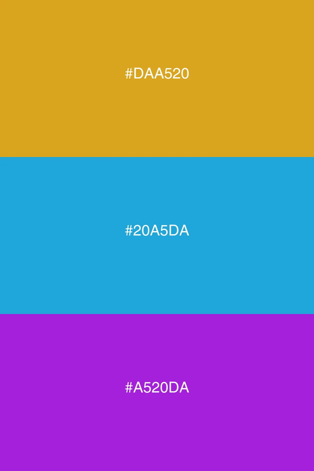 Balanced harmony with three vibrant colors.