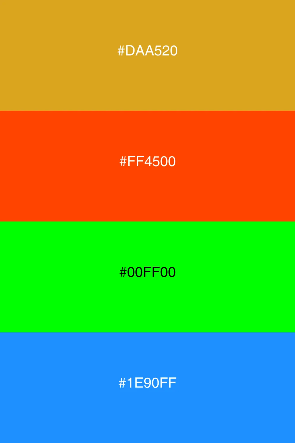 A vibrant neon palette full of energy and boldness.