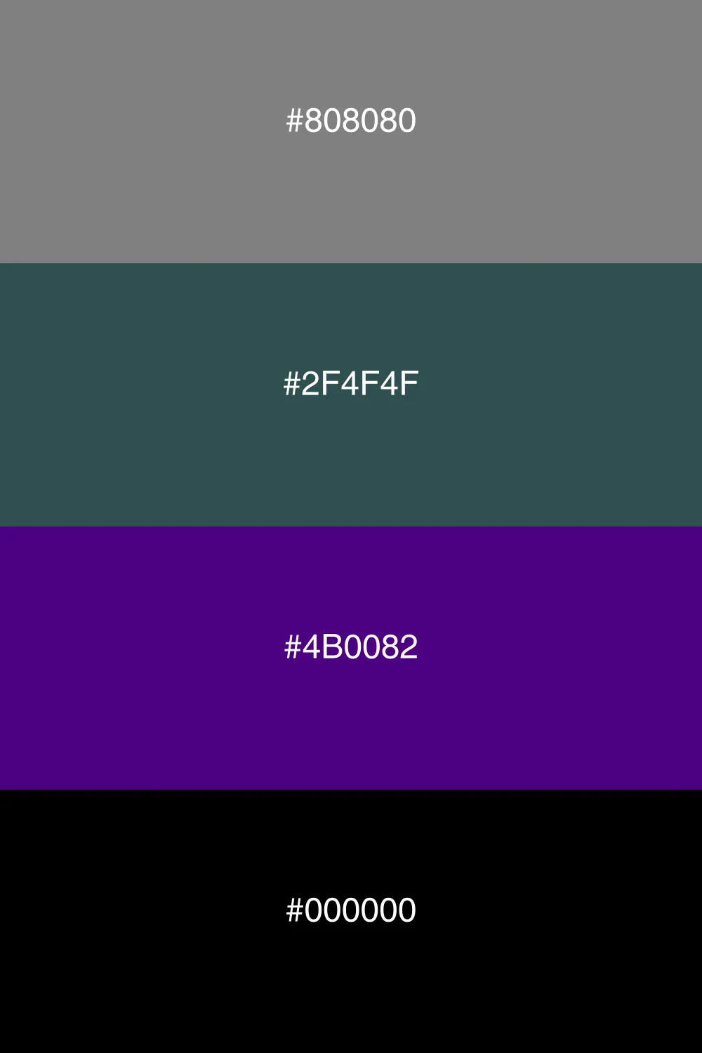 A dramatic dark palette with a mysterious gray base.
