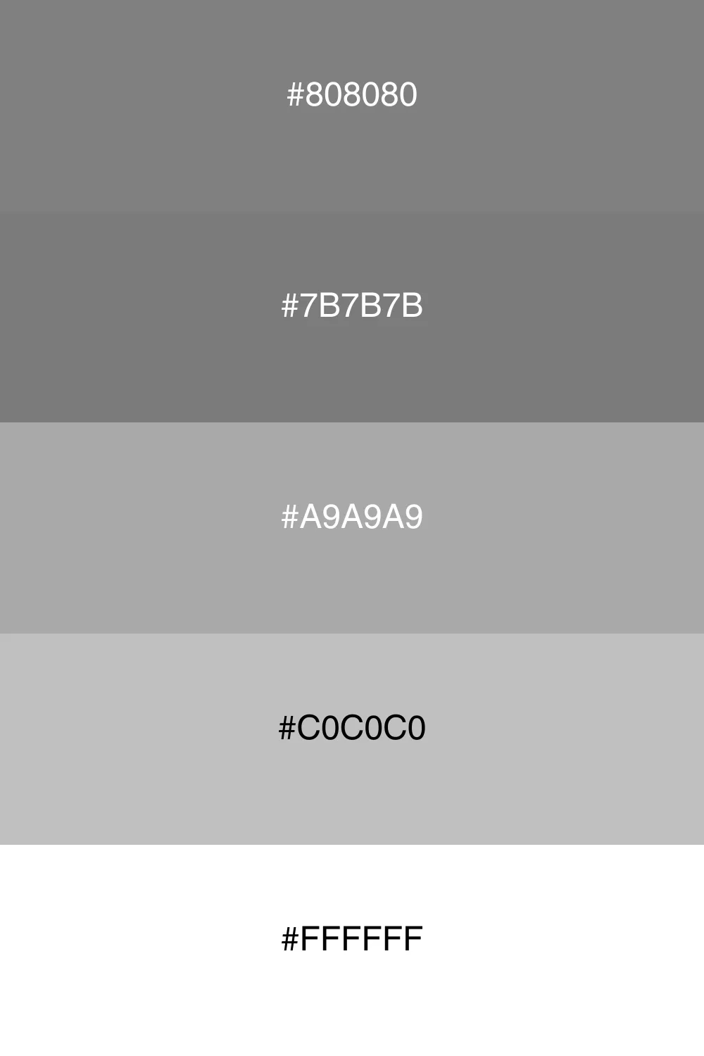 A chic urban palette with stylish gray tones.