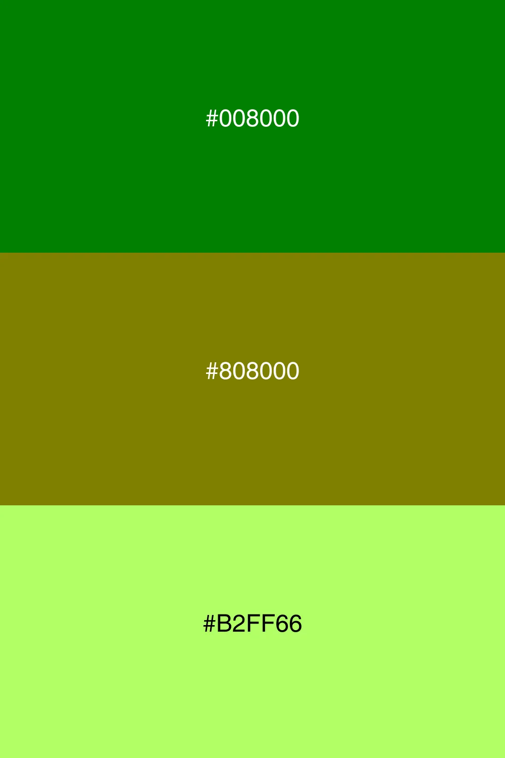 Earthy and fresh tones.