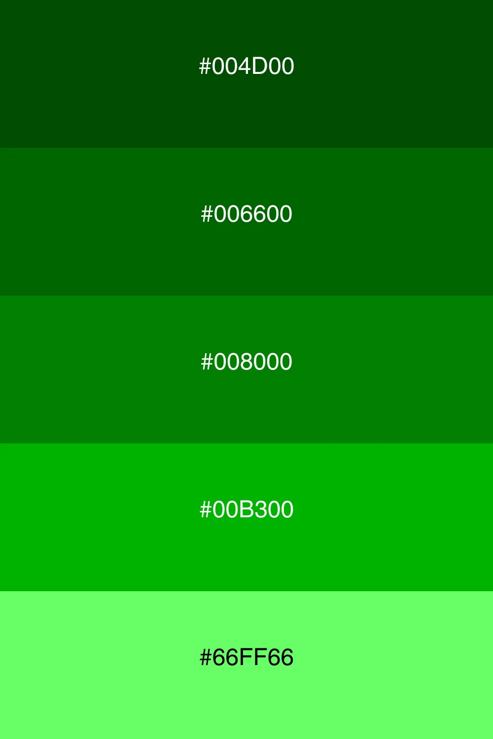 Subtle and soothing green variations.