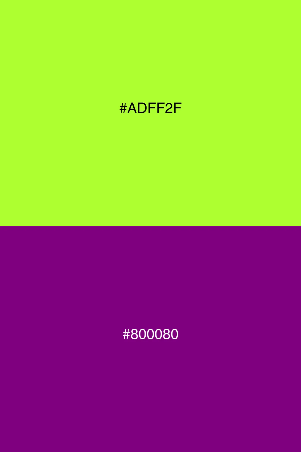 High contrast, vibrant pairing.