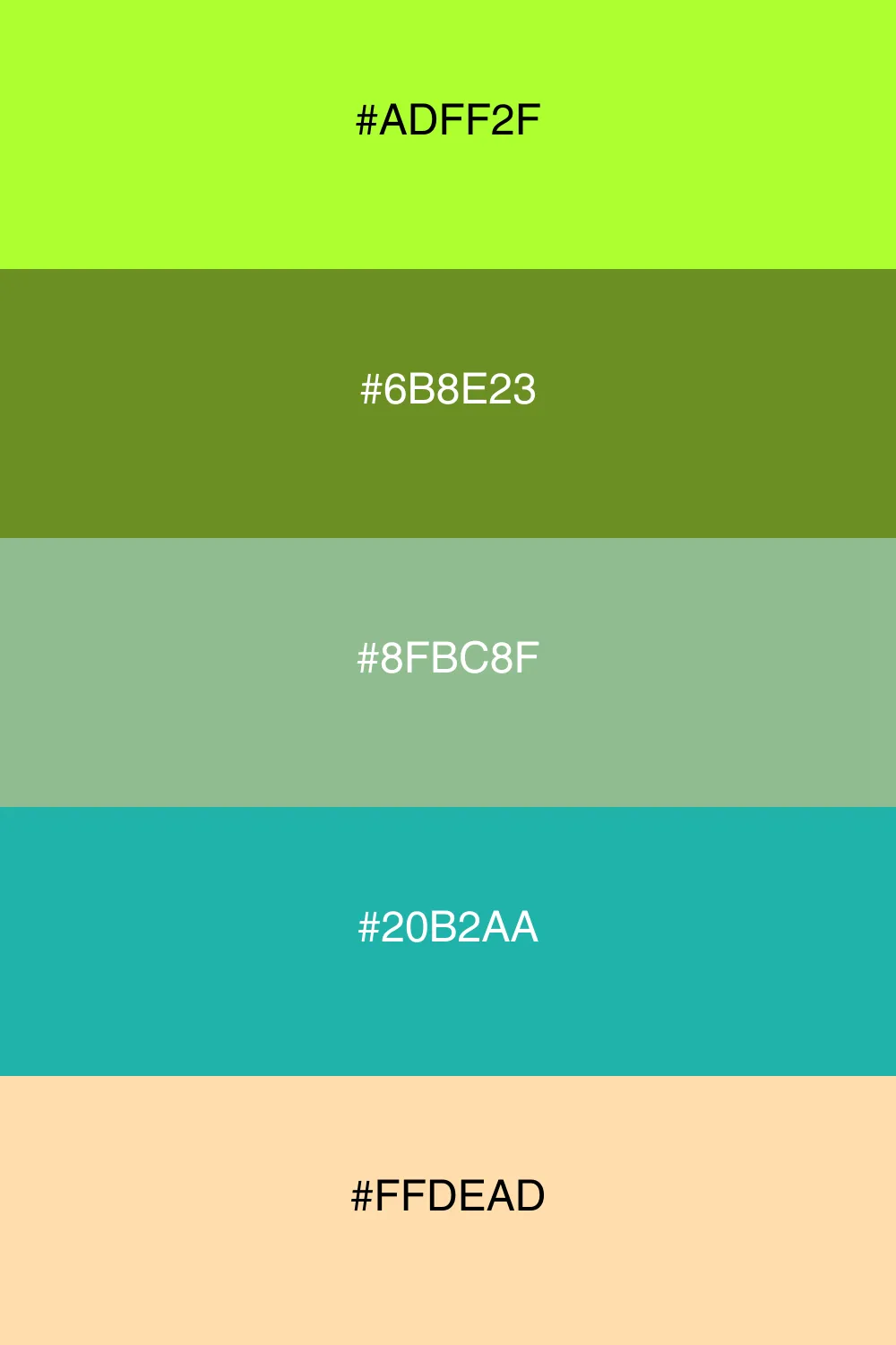 A soothing palette inspired by nature's beauty.