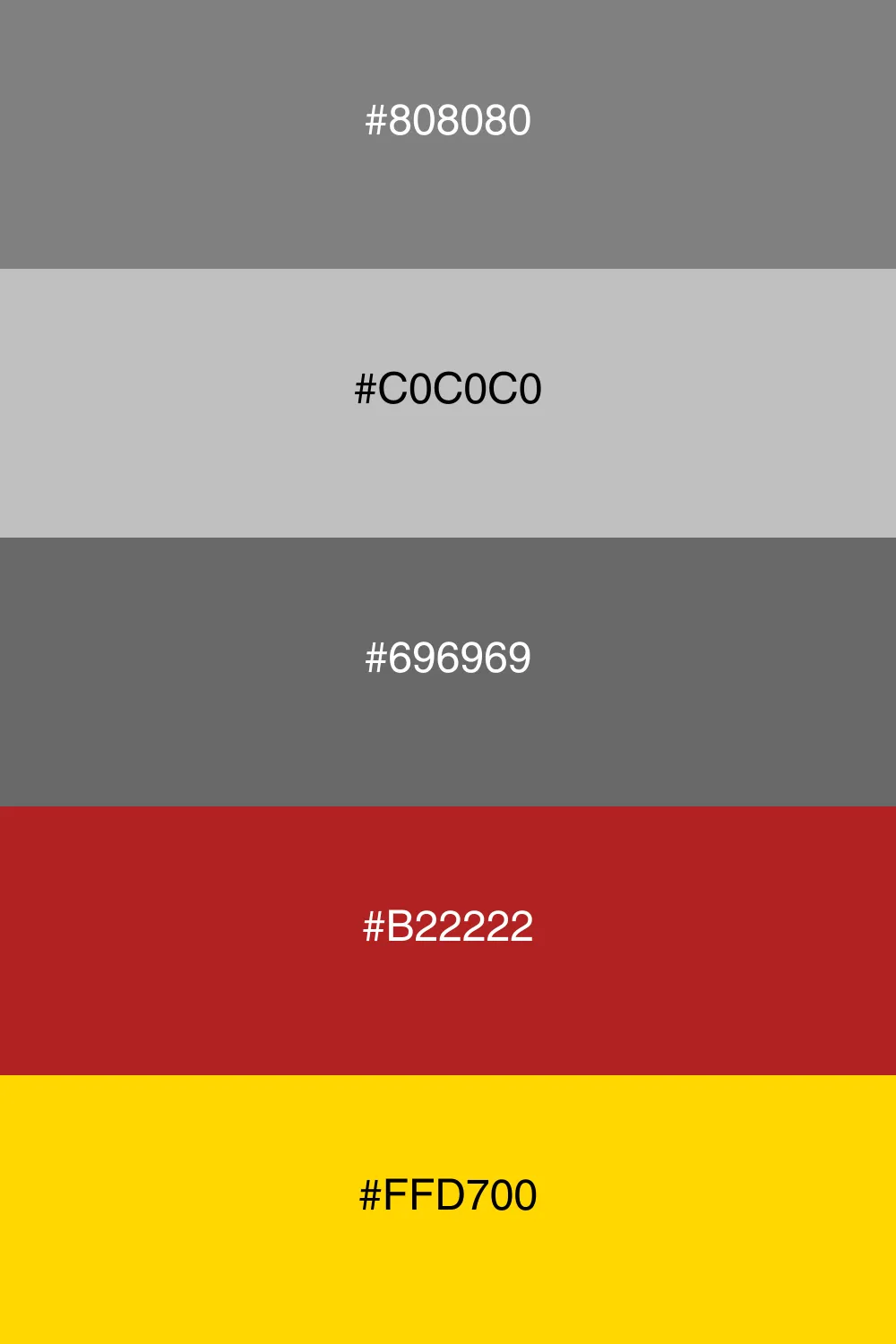 A bold palette with an industrial flair.