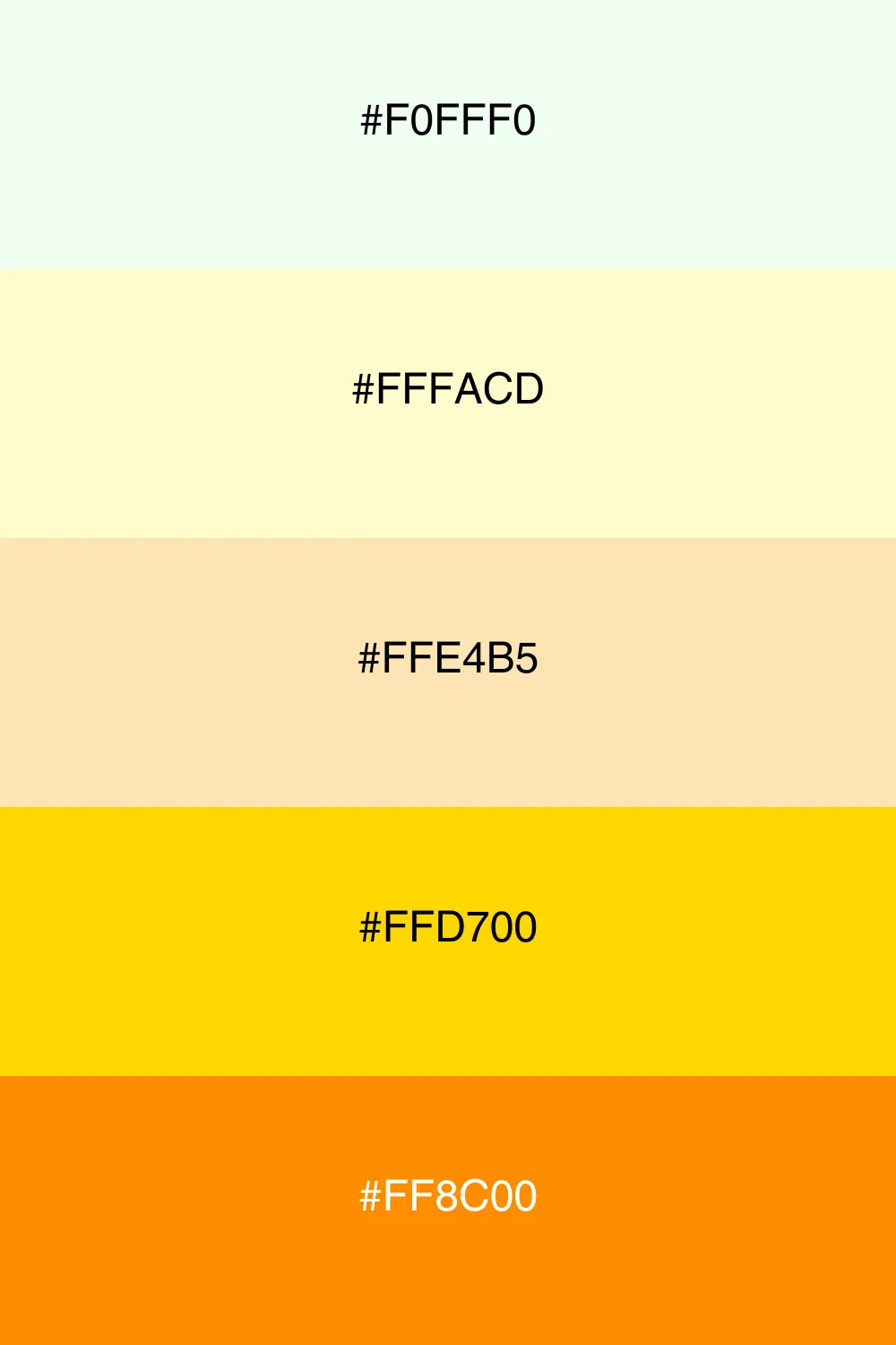 A bright and cheerful palette inspired by citrus fruits.