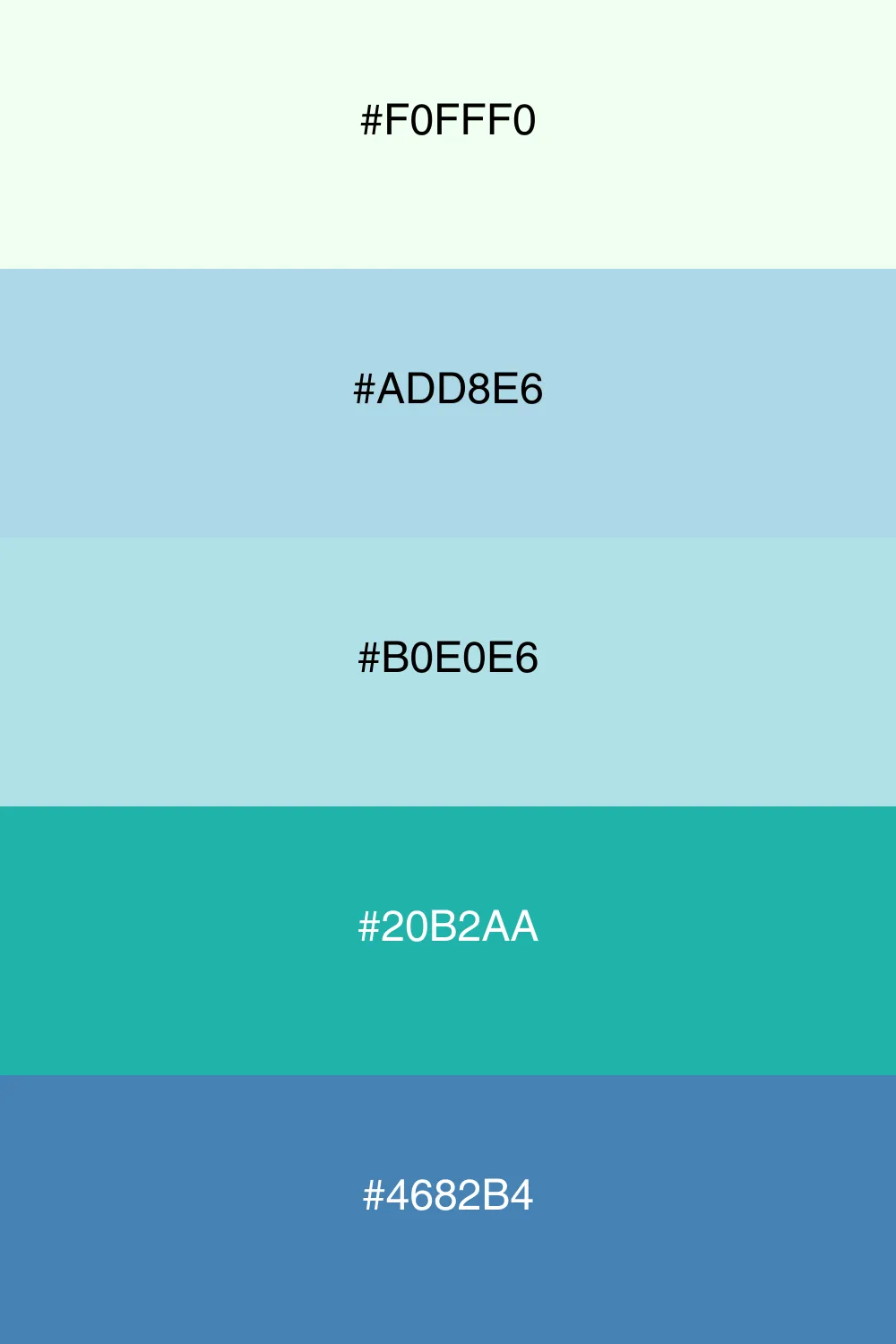A cool palette reminiscent of a refreshing ocean breeze.