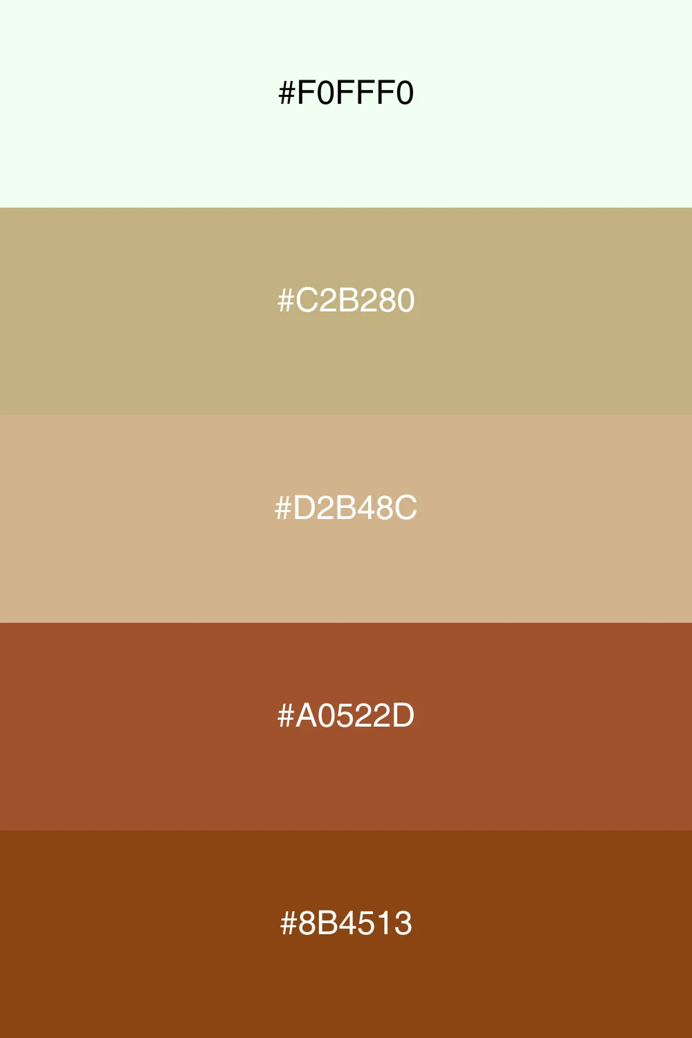 An earthy palette inspired by nature's warm tones.