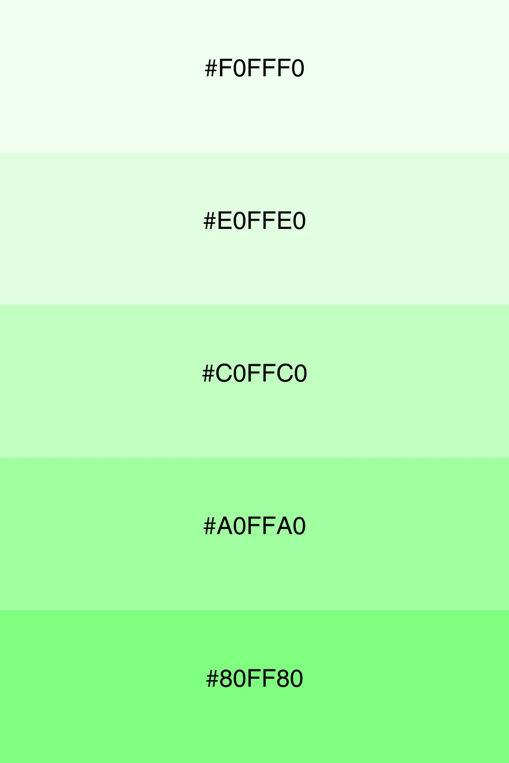 Variations of green for subtle elegance.