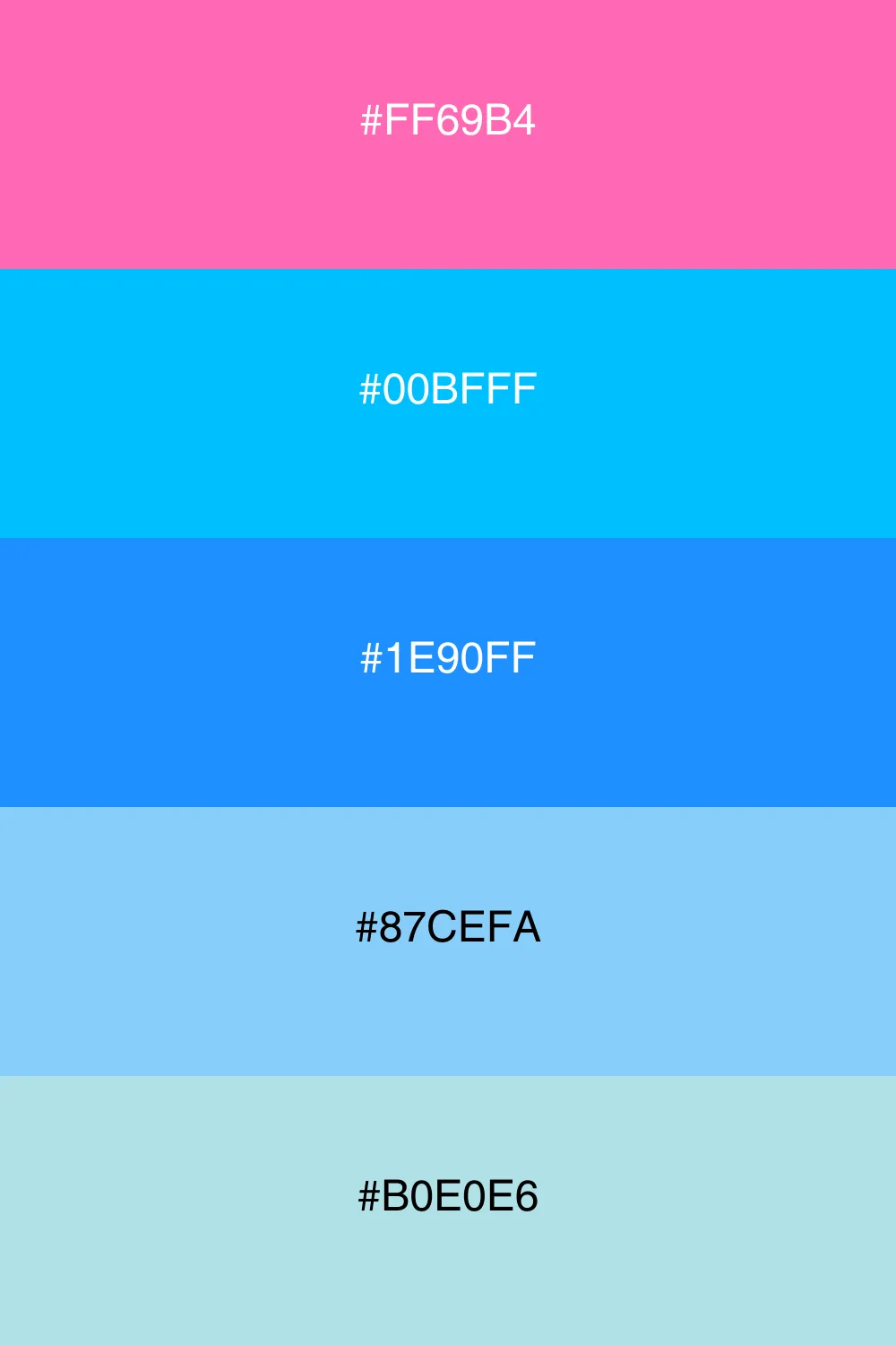 A fresh palette inspired by the colors of the ocean.