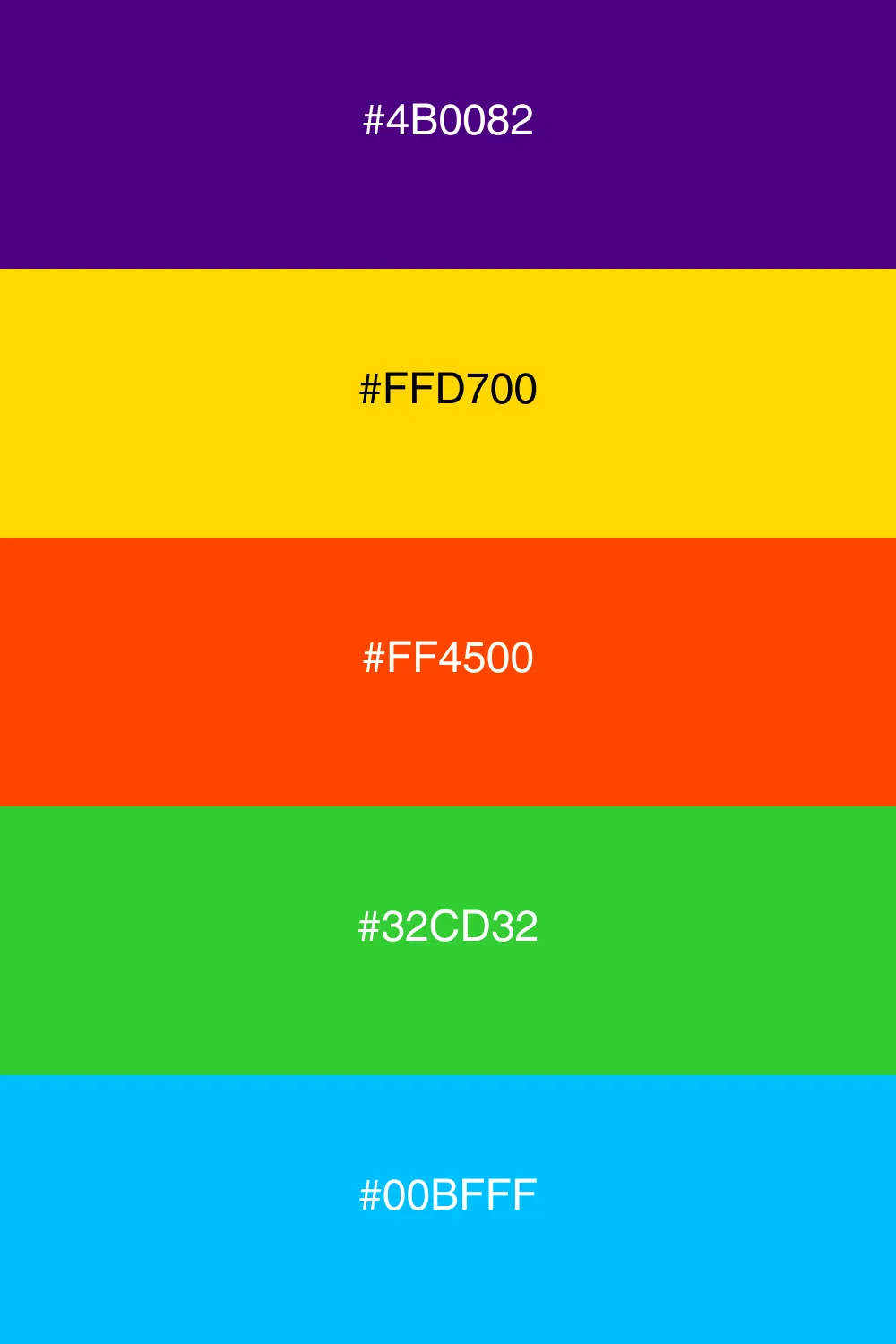 A dynamic palette with a harmonious blend of colors.